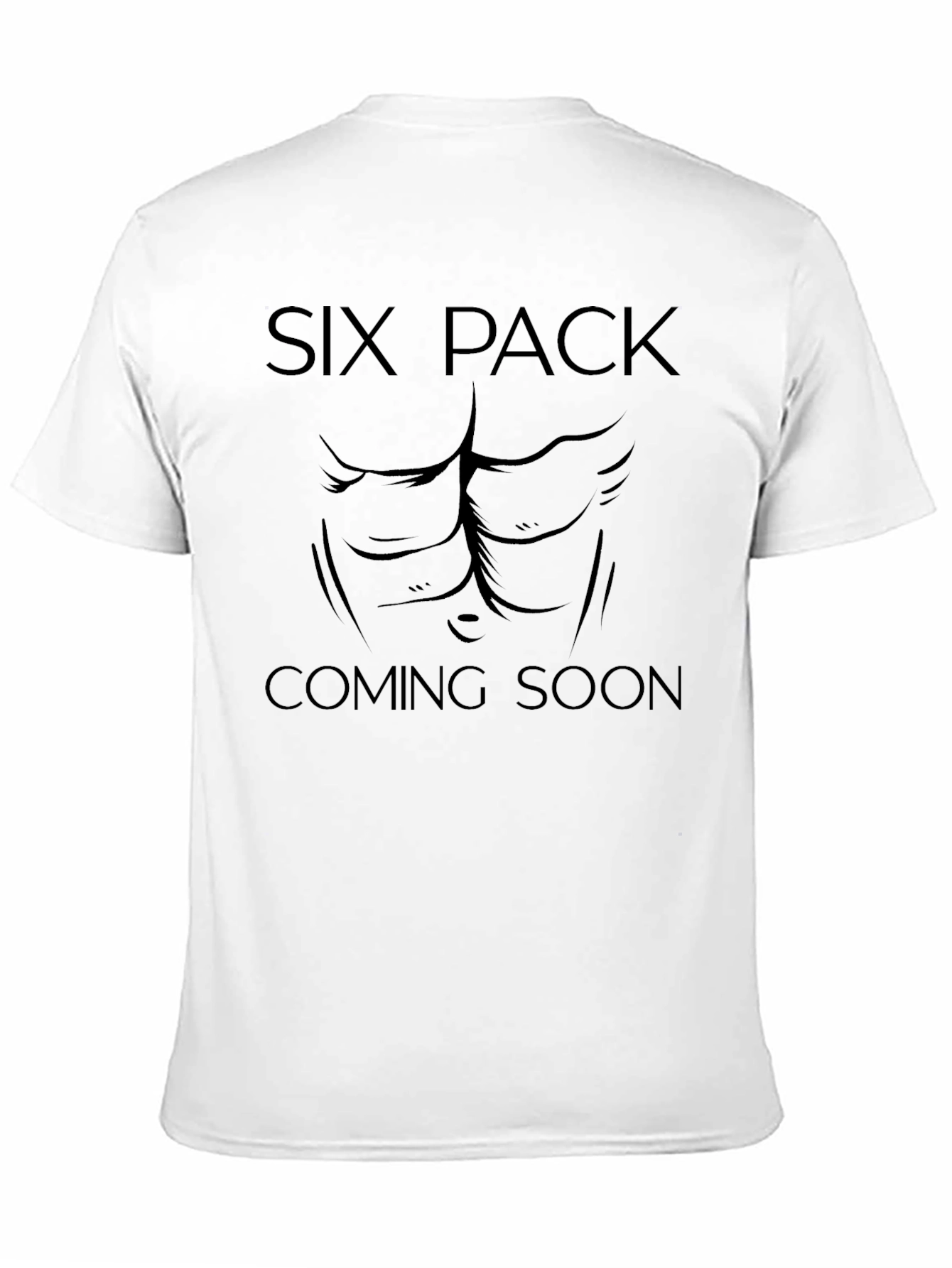 Black Six Pack Coming Soon Men's Black T-Shirt view 11