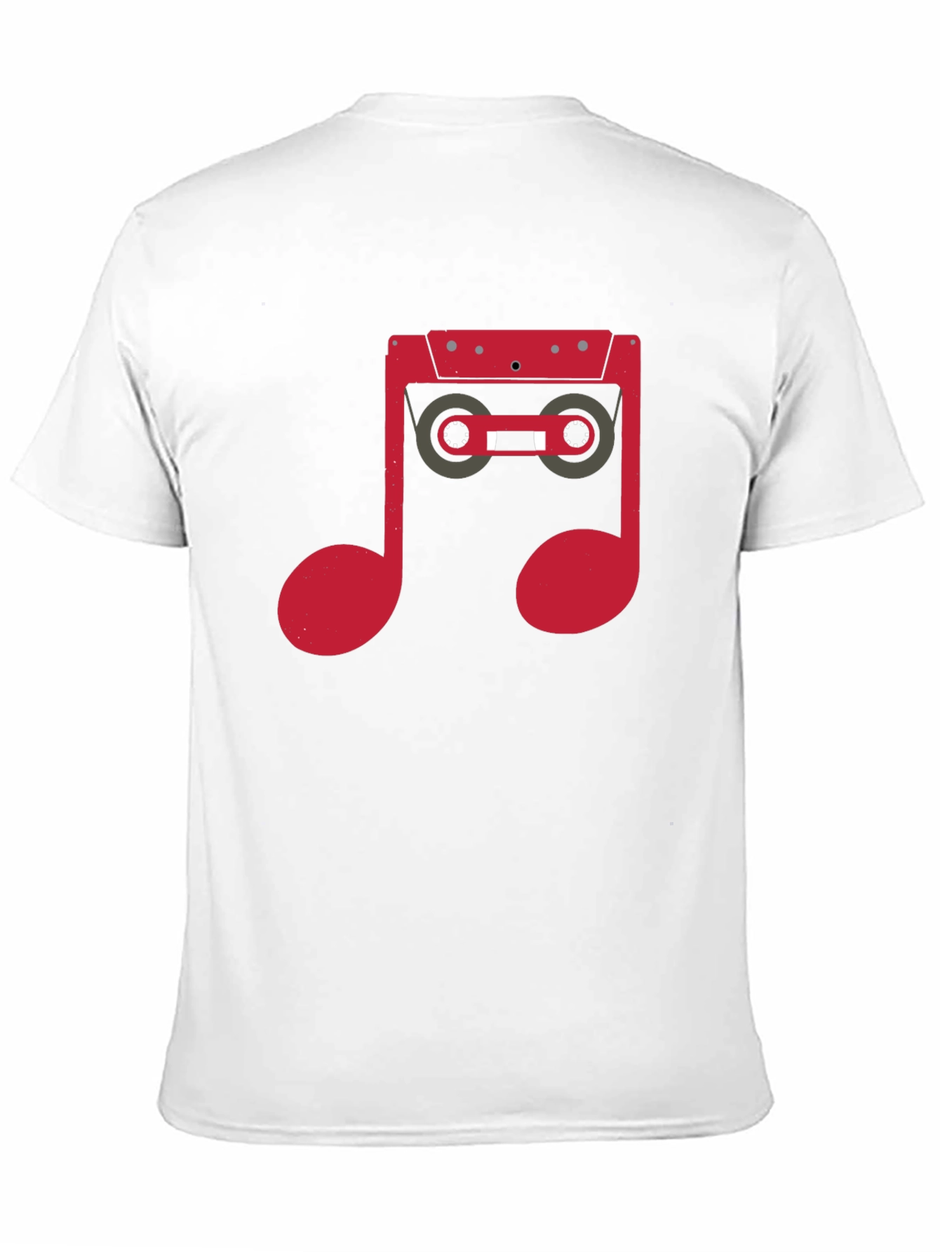 Black Retro Music Note Cassette Graphic T-Shirt view 11