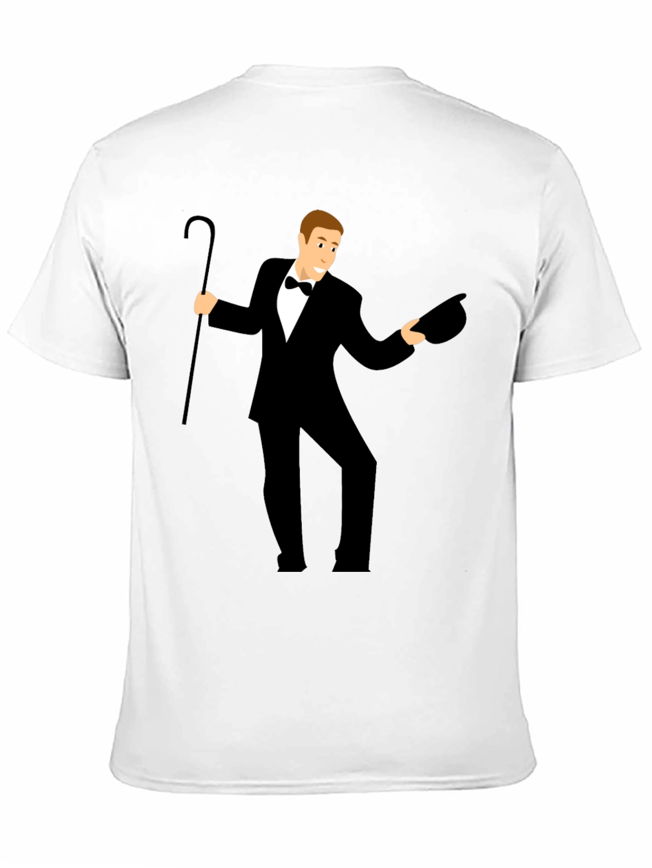 Black Dapper Gentleman Graphic Tee - Classic Style view 11