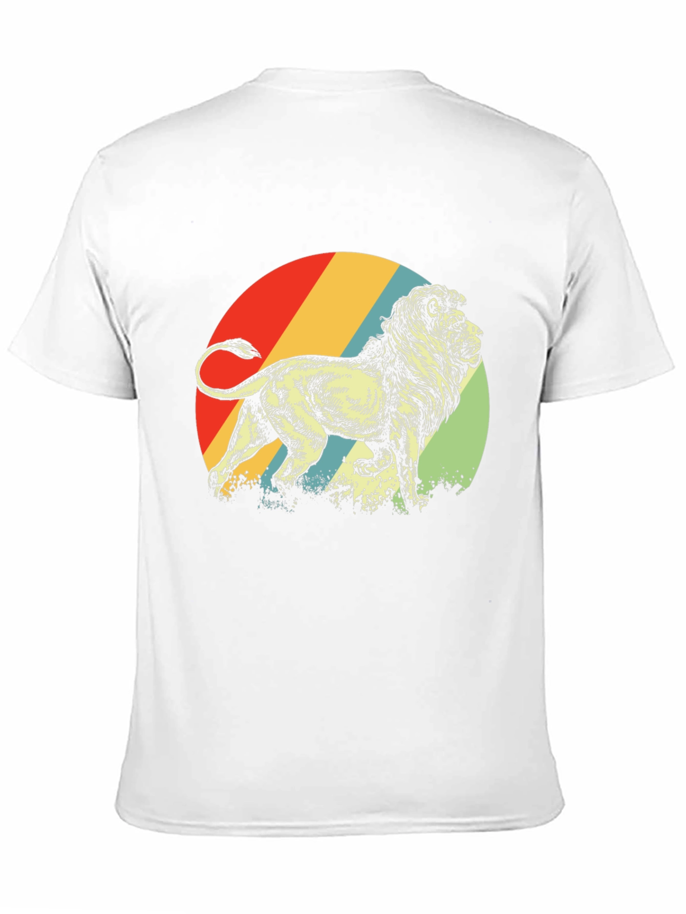 Black Retro Lion Graphic Tee view 11