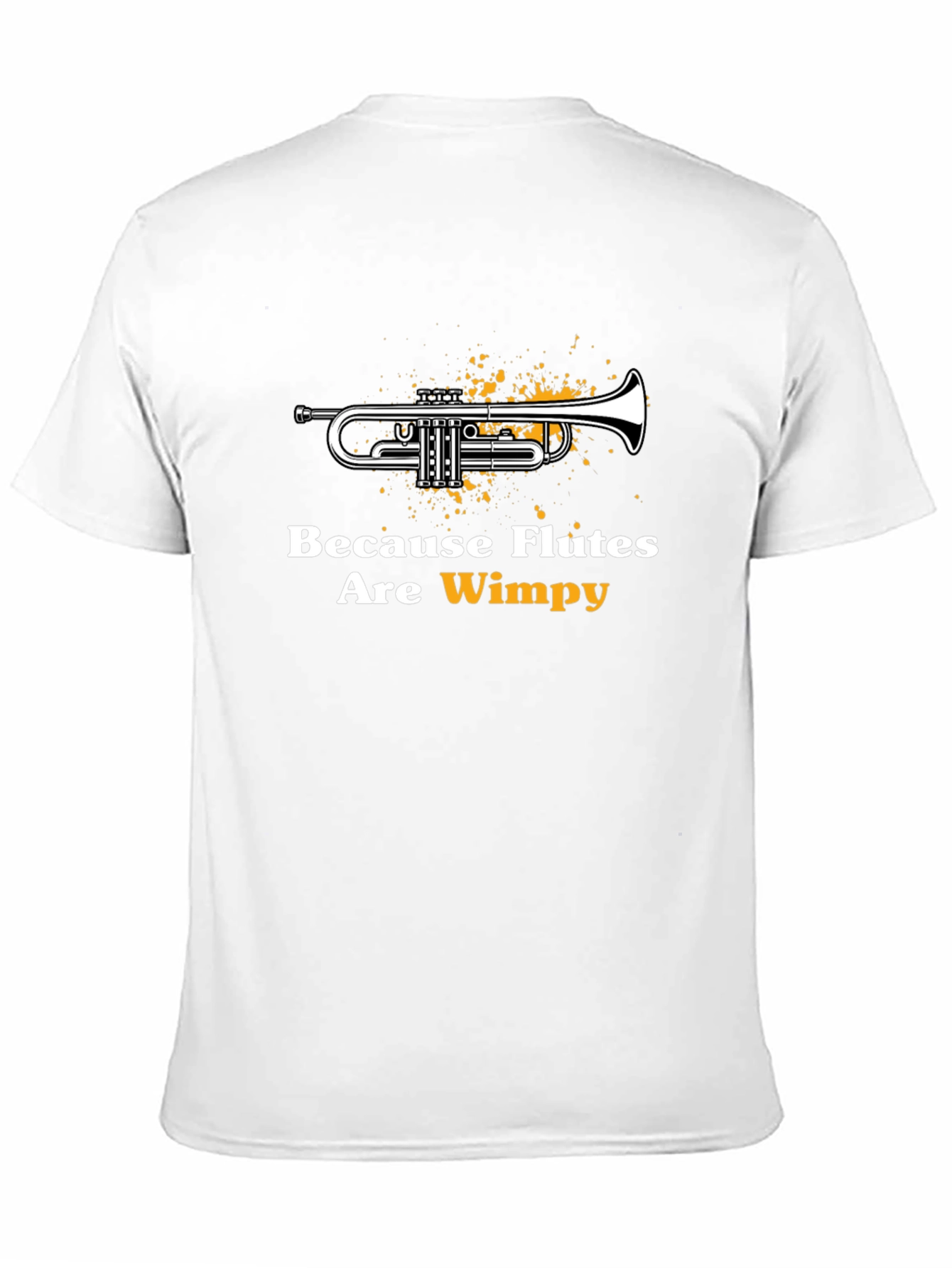 Black Trumpet Tee: Because Flutes Are Wimpy T-Shirt view 11