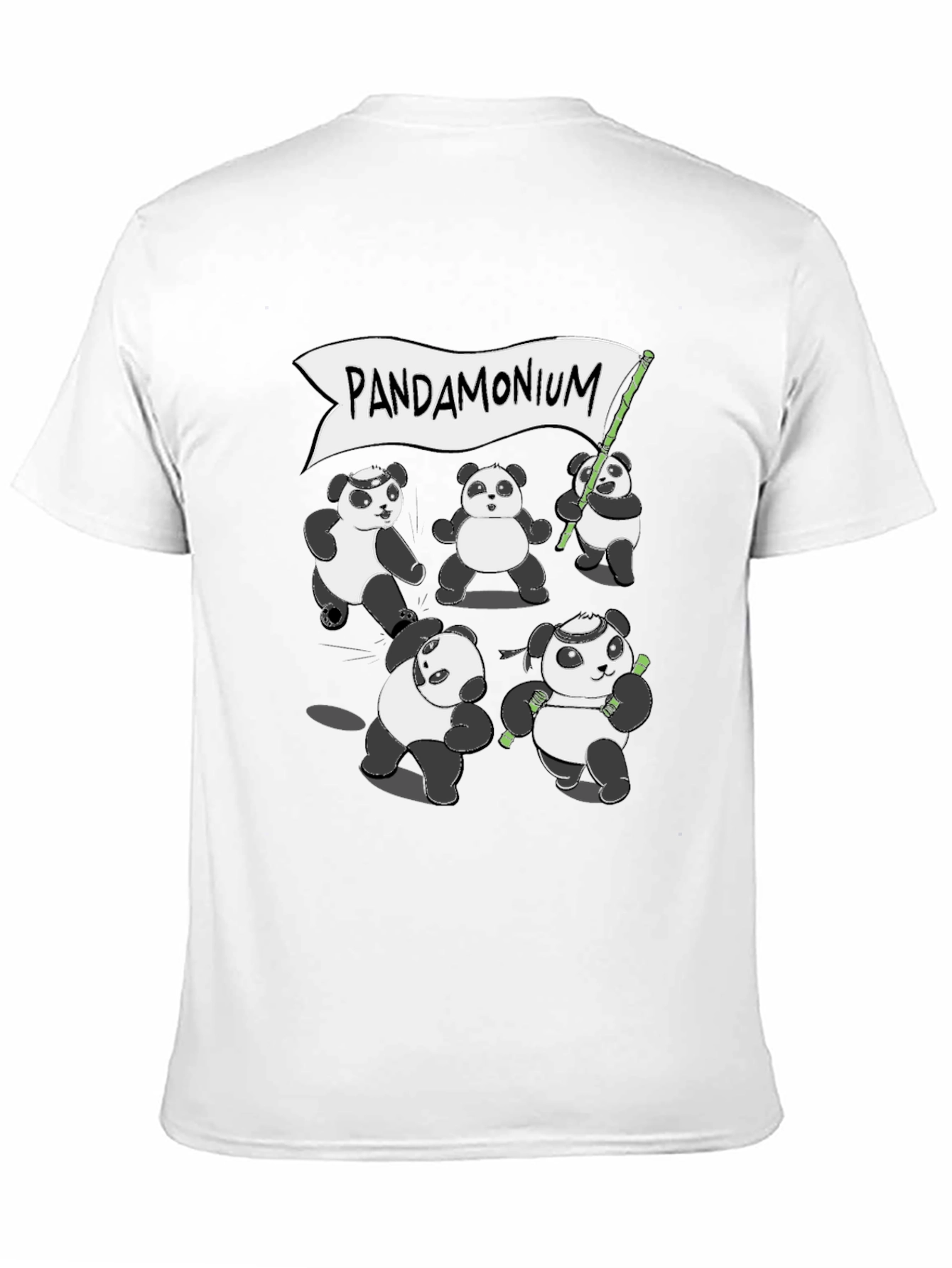 Black Pandamonium T-Shirt - Panda Graphic Tee view 11