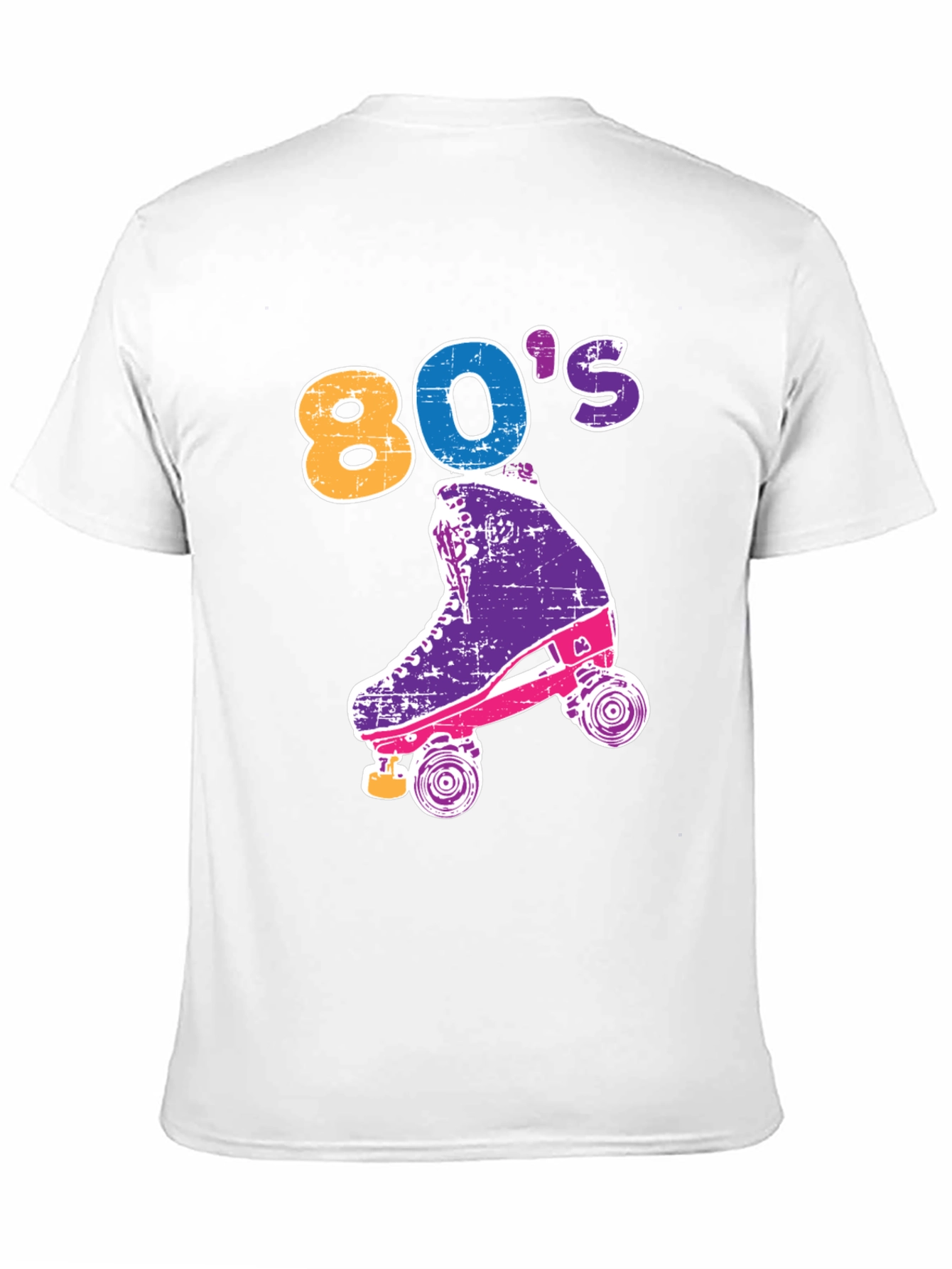Black Retro 80's Roller Skate T-Shirt - Vintage Style Tee view 11