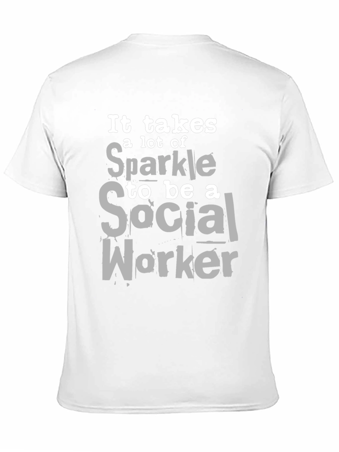 Black Sparkle Social Worker Tee - Soft Cotton Blend view 11