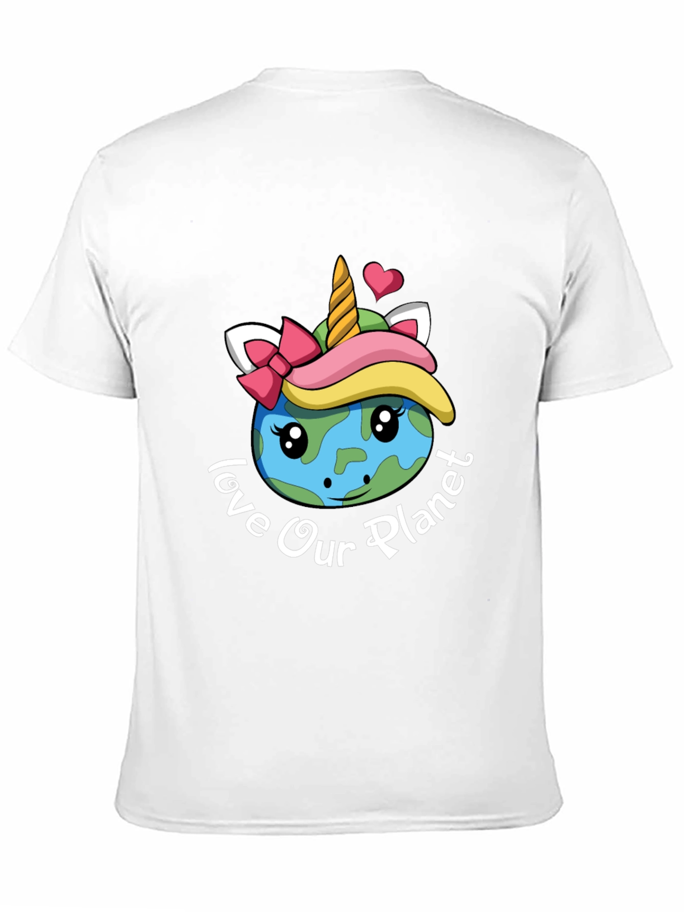 Black Love Our Planet Unicorn Earth T-Shirt view 11