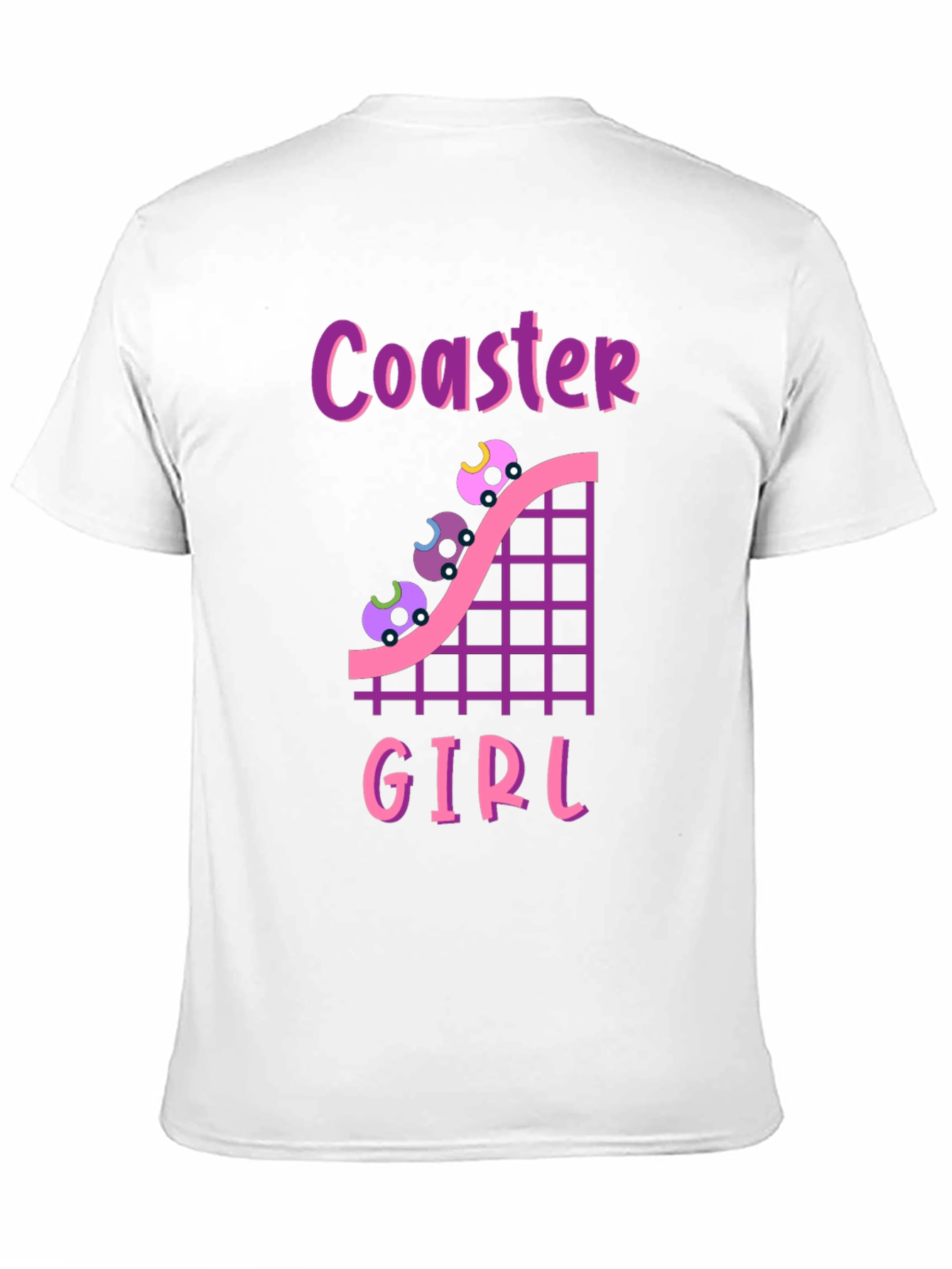 Black Coaster Girl Graphic Tee - Fun Rollercoaster Shirt view 11