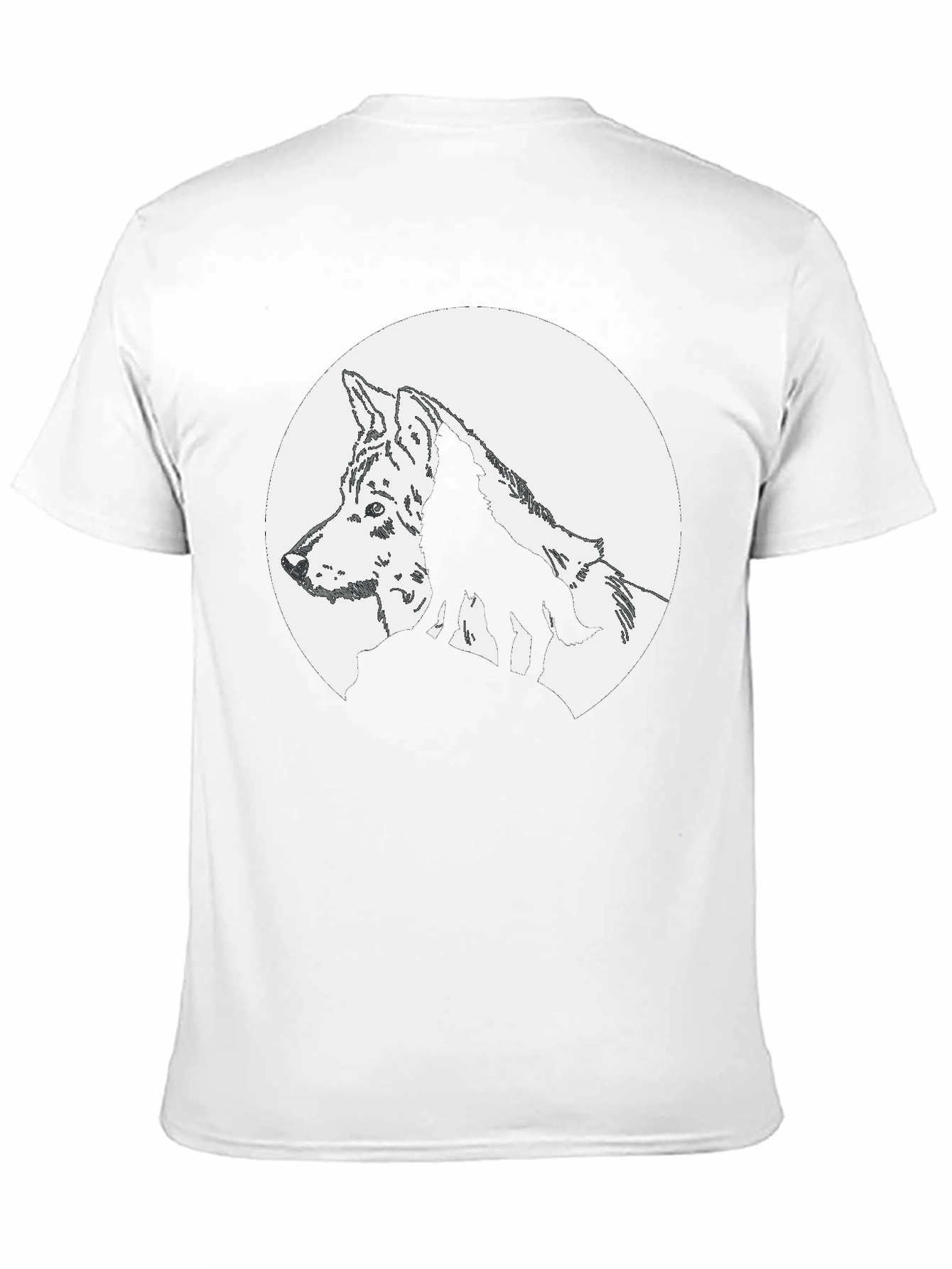Black Wolf Moon Graphic T-Shirt - Black view 11
