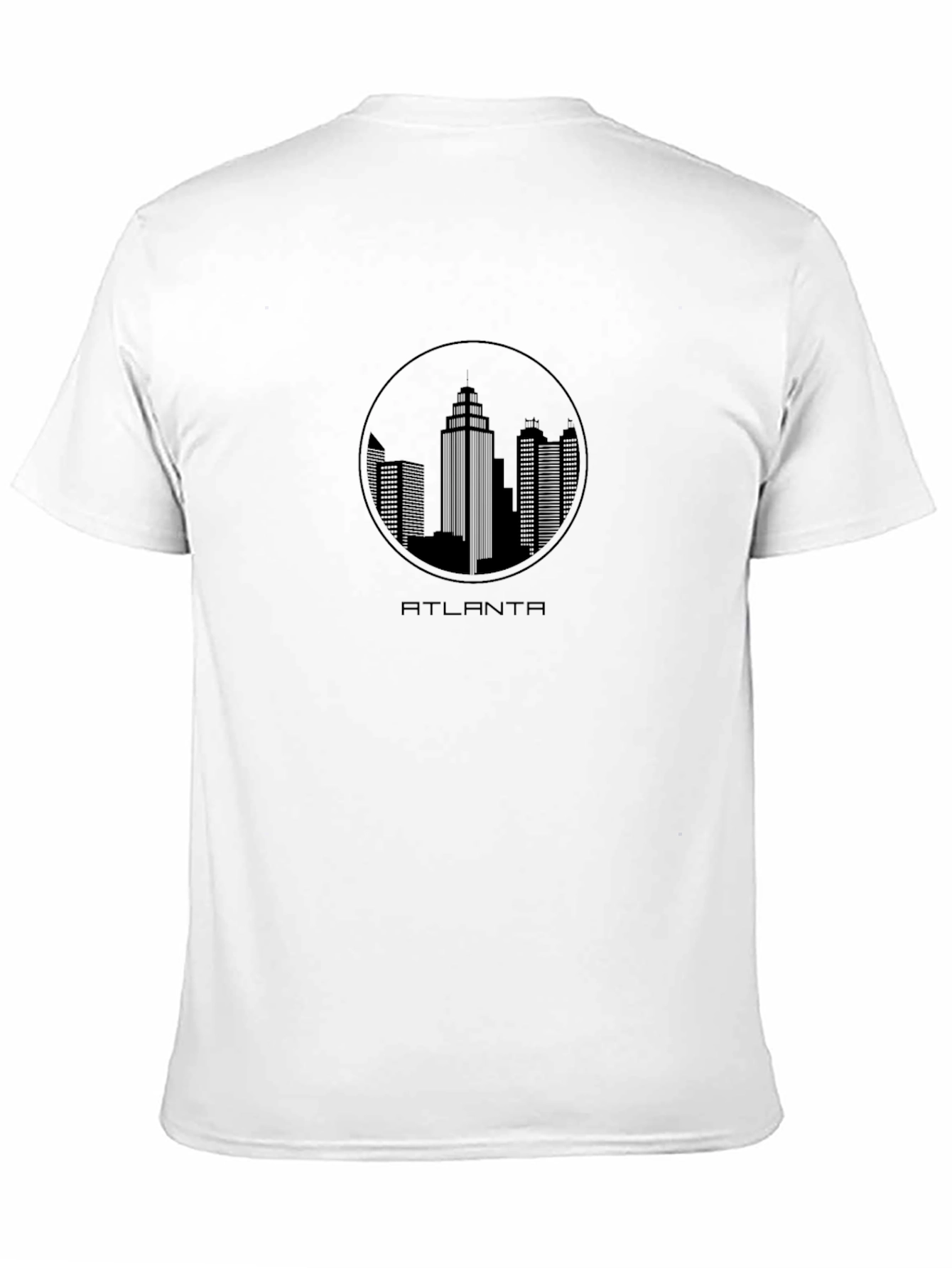 Black Atlanta Skyline Black T-Shirt - Cityscape Tee view 11