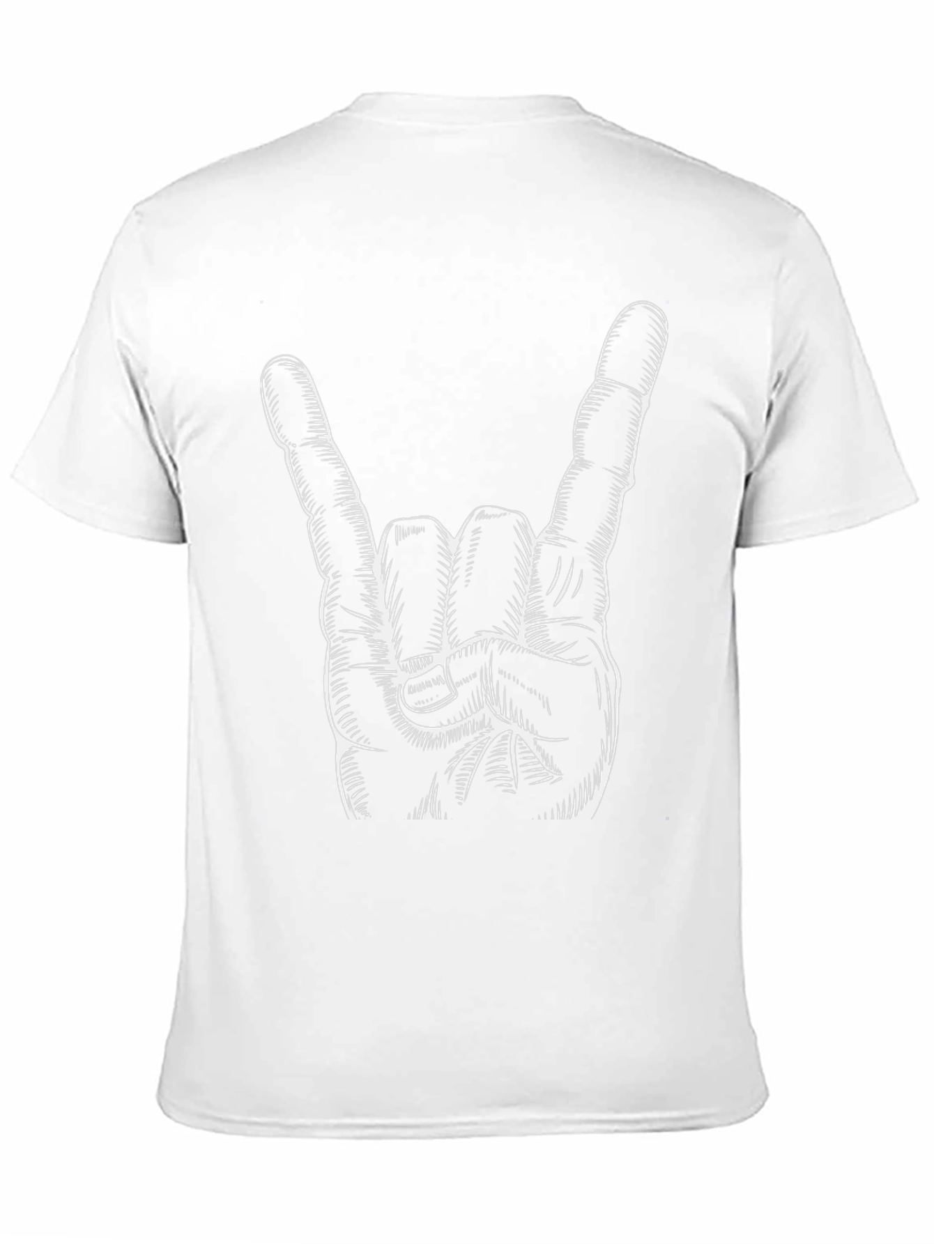 Black Rock On! Graphic Tee - Bold Hand Gesture Print view 11