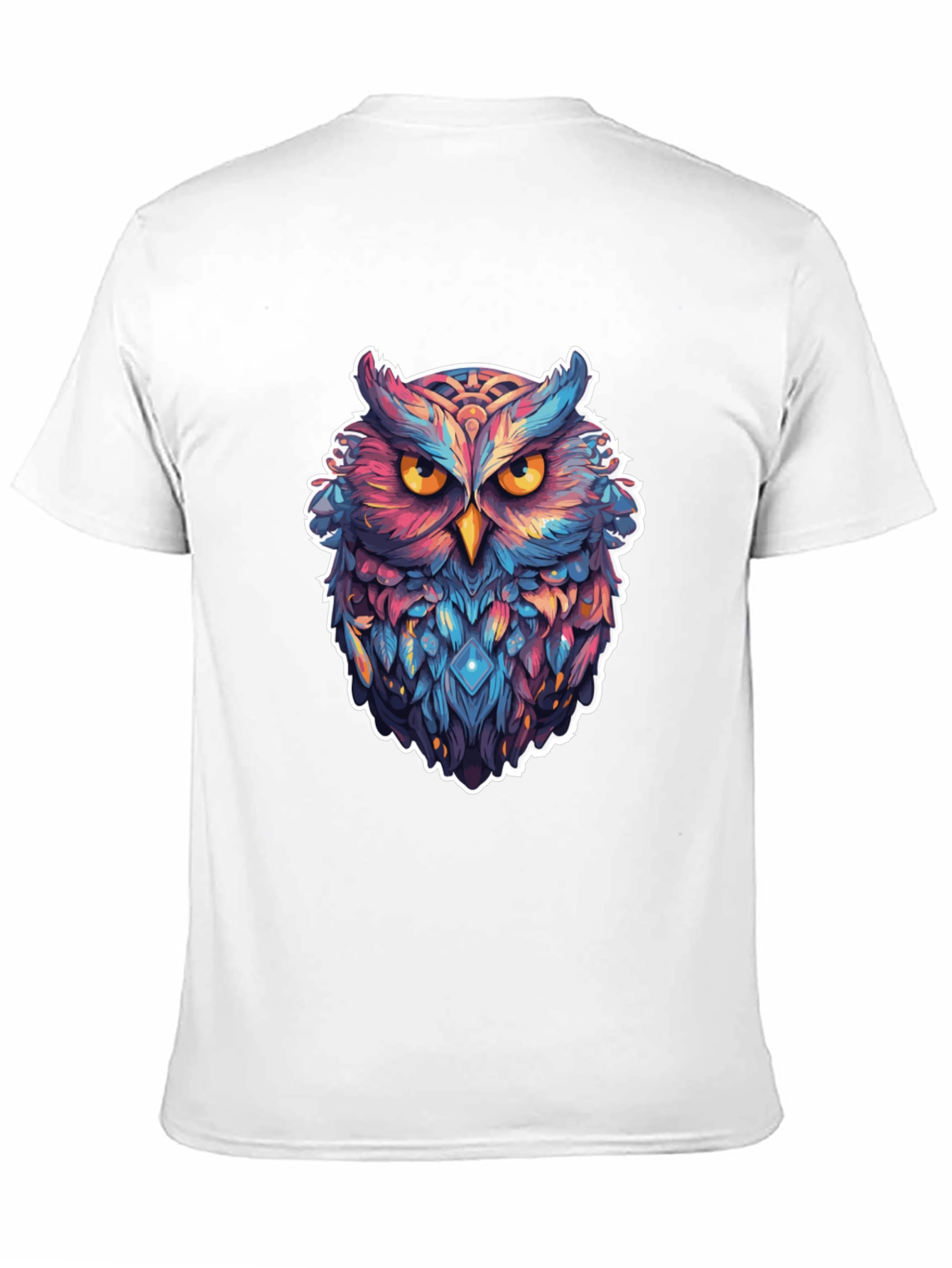 Black Mystic Owl Graphic Tee - Black Cotton Blend view 11