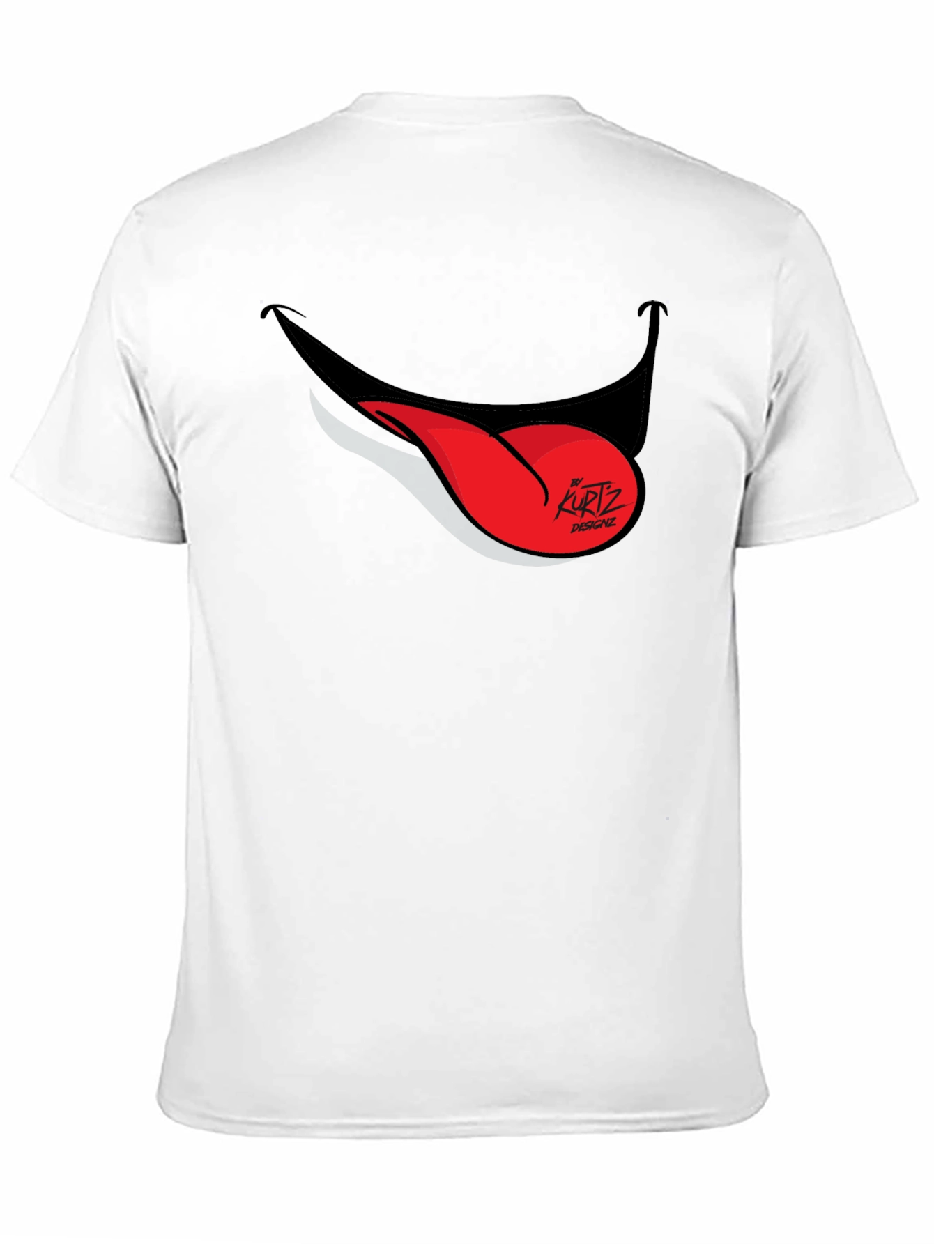 Black Funny Tongue Out Graphic Tee - Black Casual T-Shirt view 11