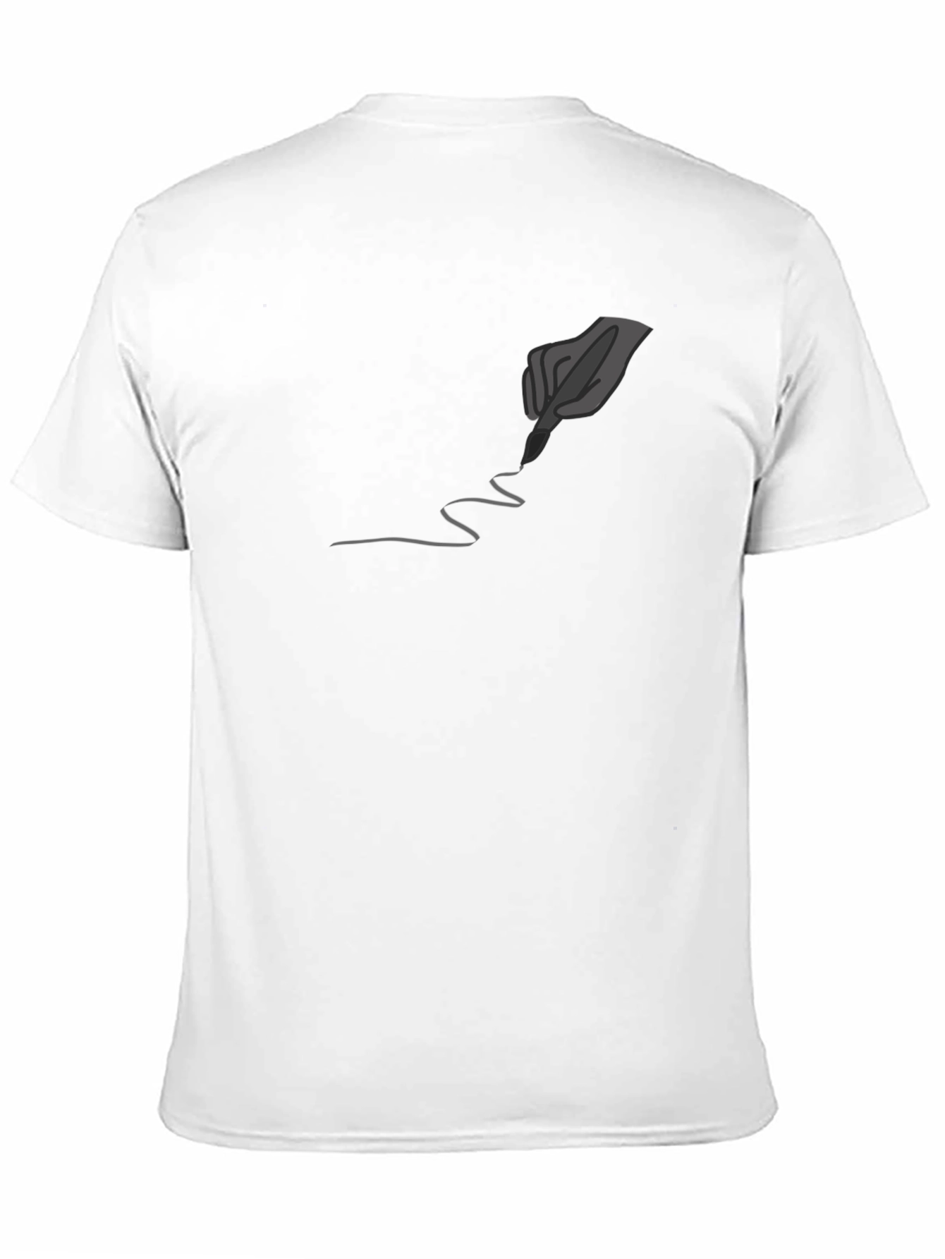 Black Men's Black Graphic Tee - Quill Pen Design view 11