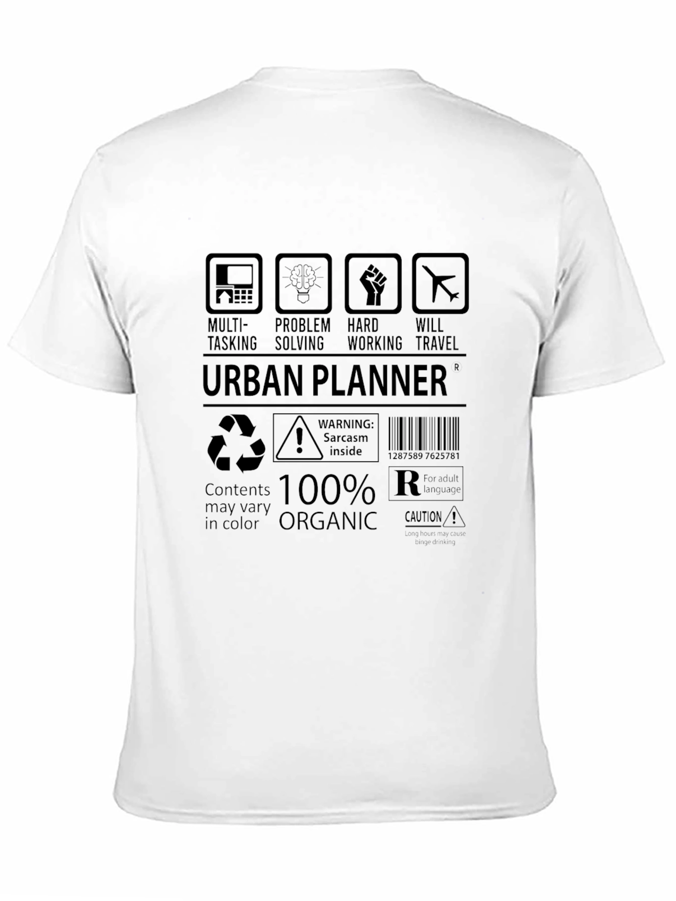 Black Urban Planner T-Shirt: Multi-Tasking, Problem Solving, Hard Working view 11