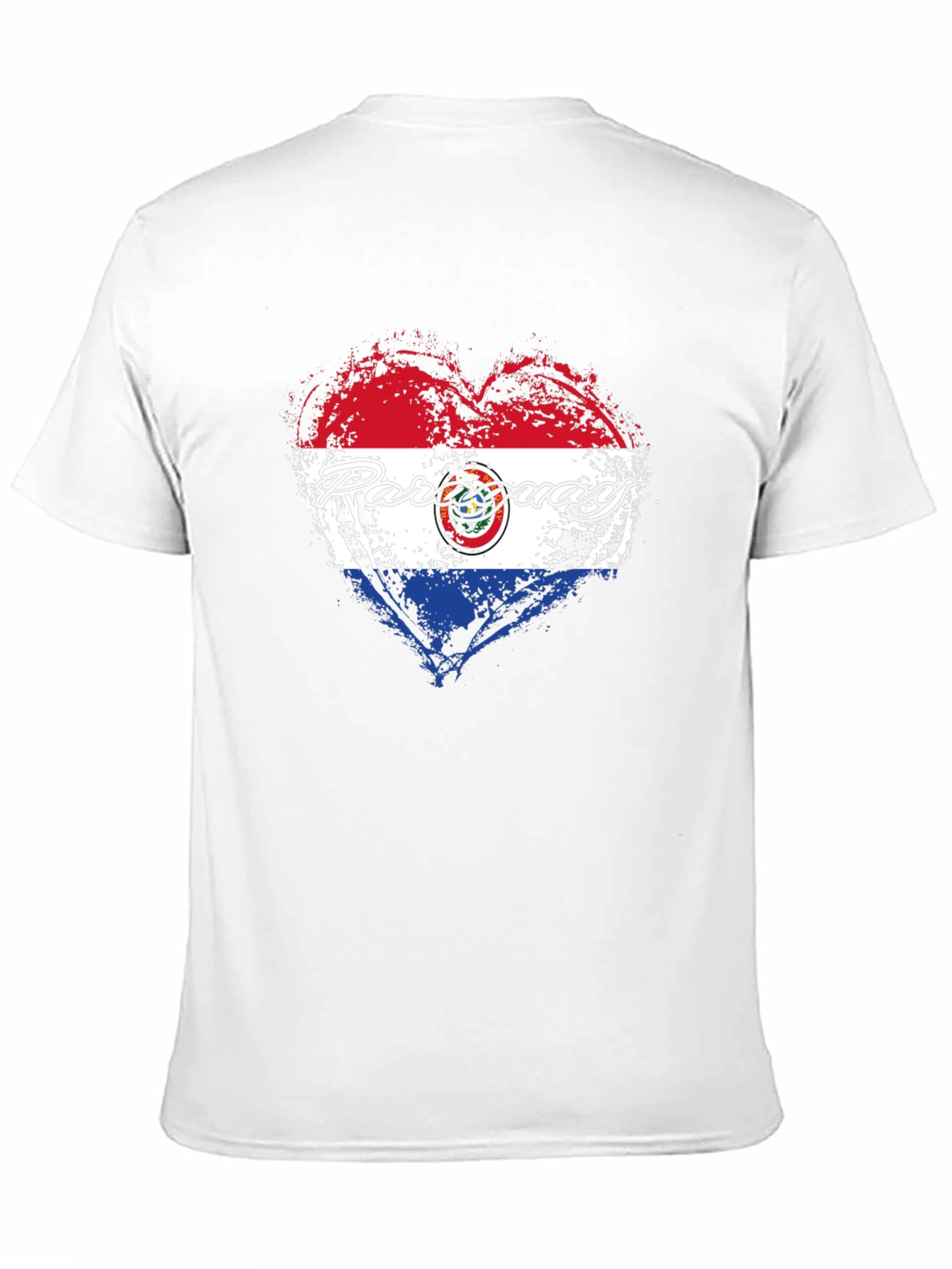 Black Paraguay Heart Flag T-Shirt - Patriotic Pride view 11