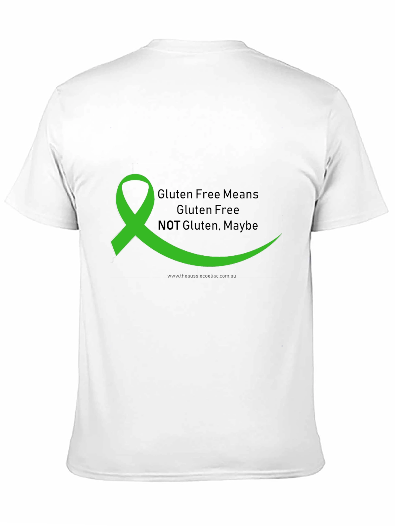 Gluten Free Awareness T-Shirt - Green Ribbon Design - 11