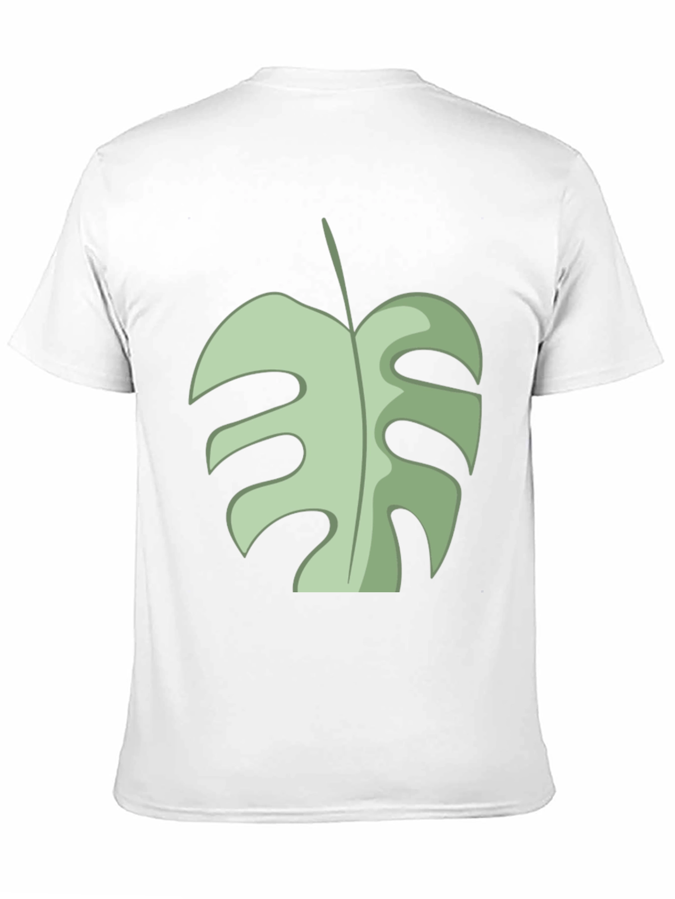 Black Tropical Monstera Leaf Graphic Tee - Black Cotton view 11