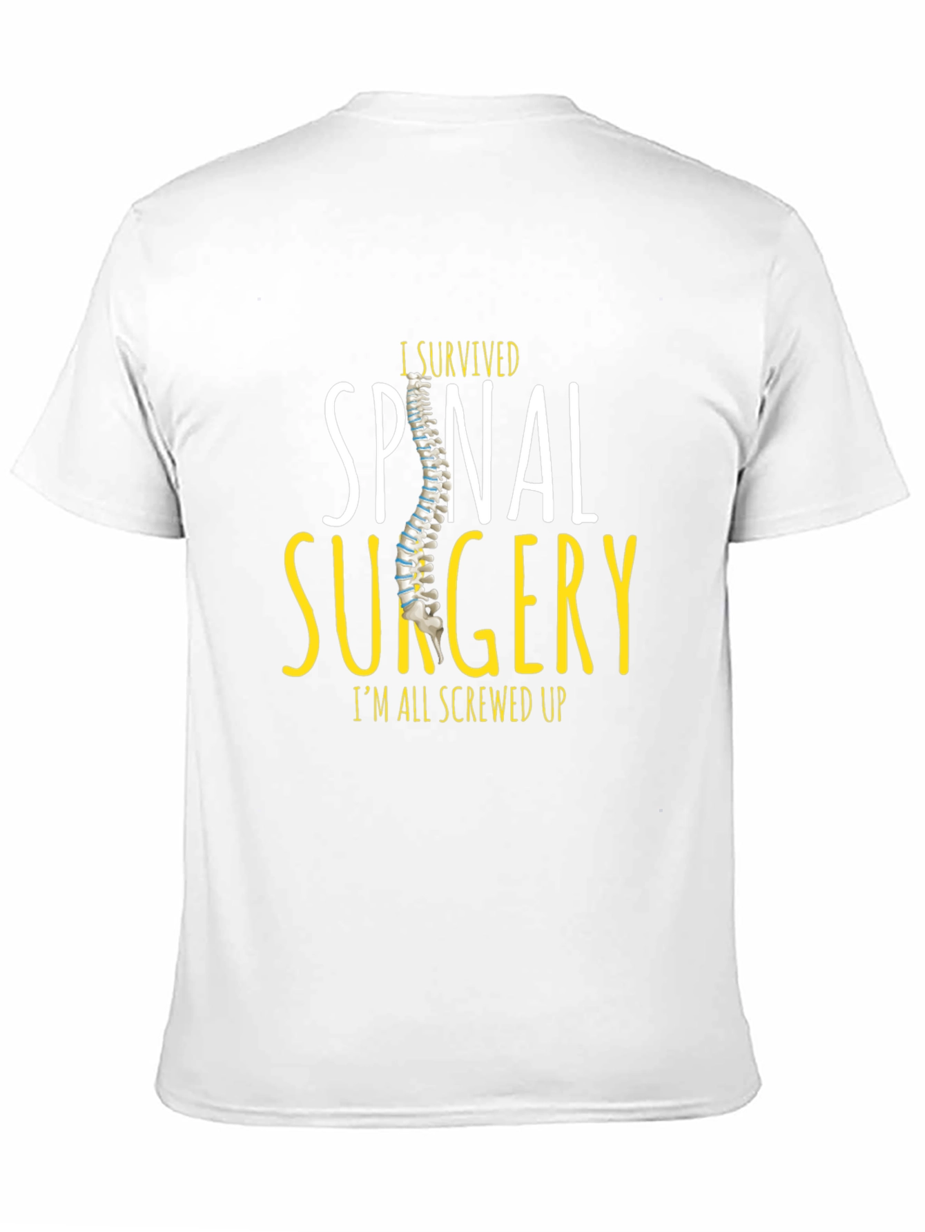Black Spinal Surgery Survivor Tee - Humorous Recovery Shirt view 11