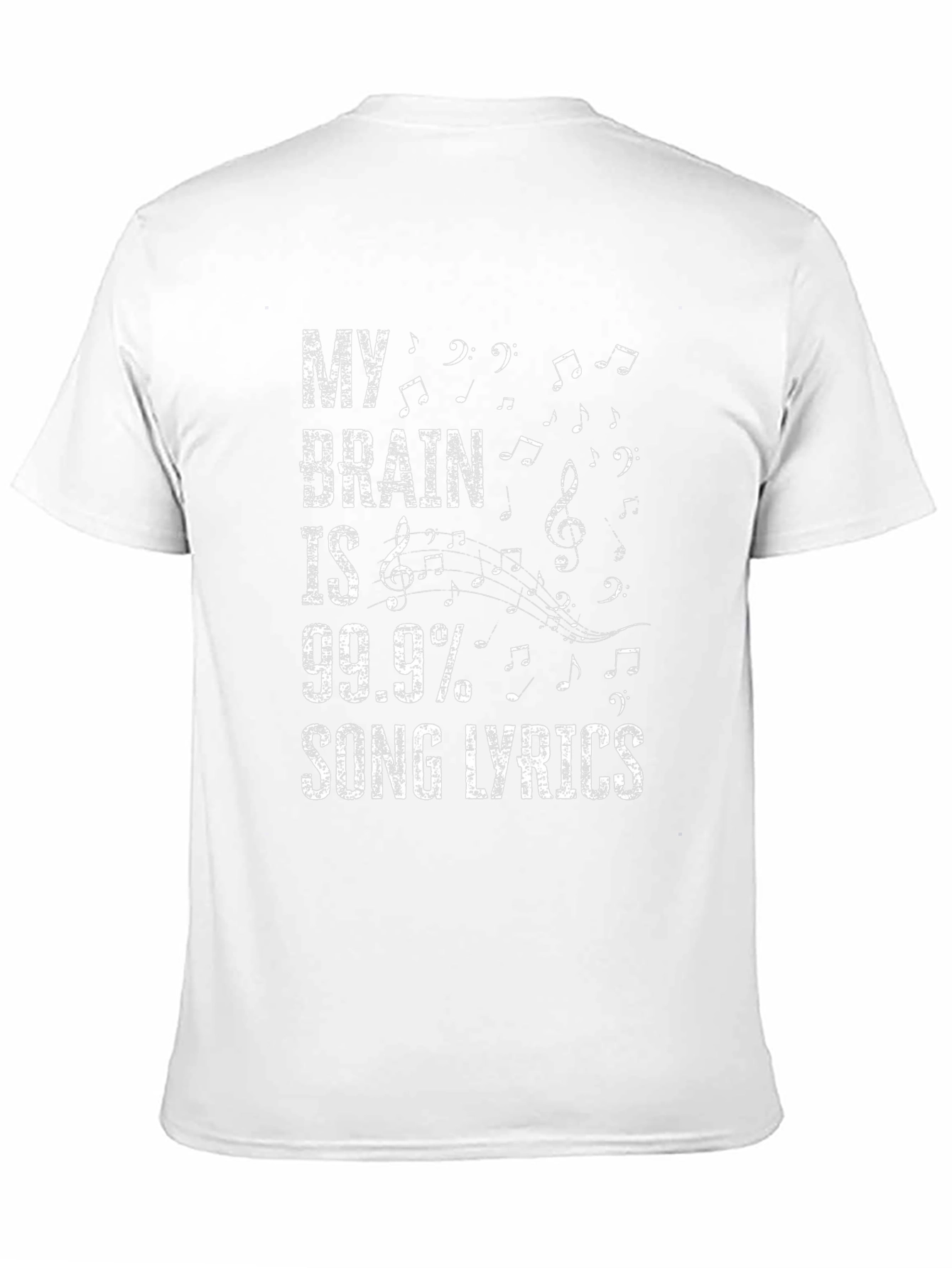 Black Song Lyrics Brain T-Shirt - Music Lover Tee view 11