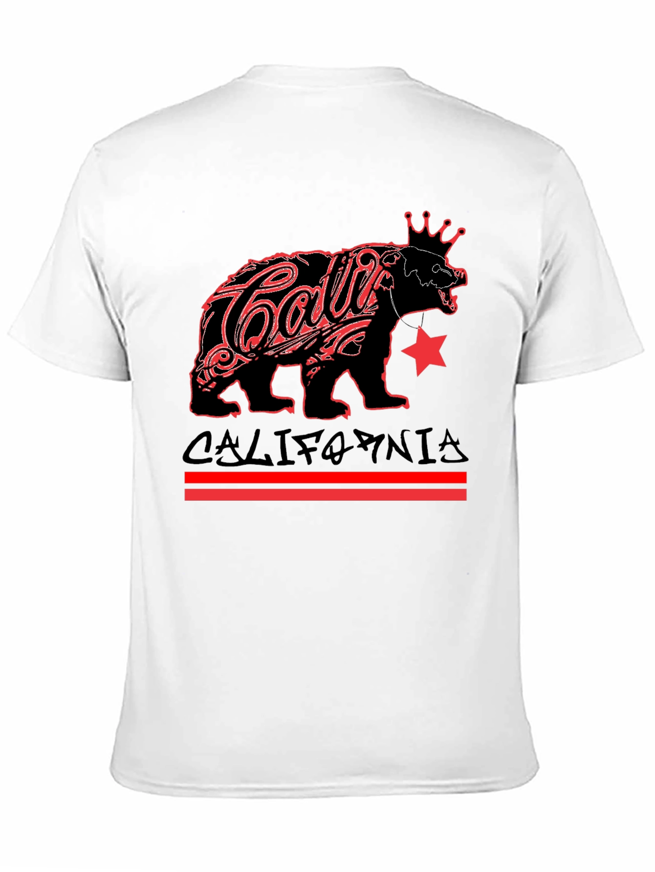 Black California Bear Black Graphic Tee view 11