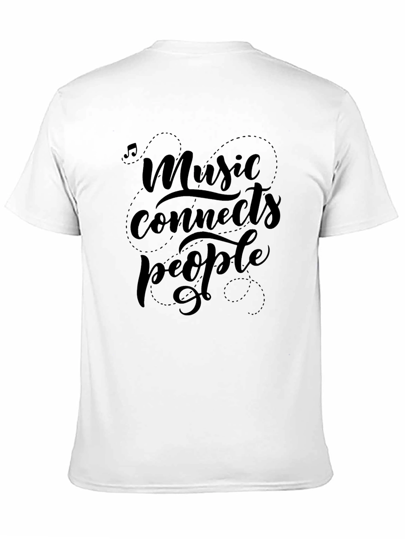 Black Music Connects People Black Graphic Tee Shirt view 11