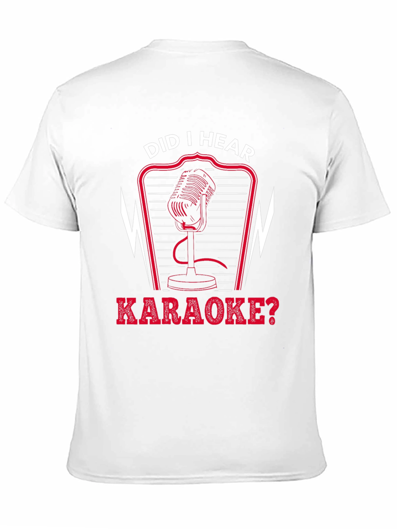 Black Karaoke Microphone Graphic T-Shirt view 11