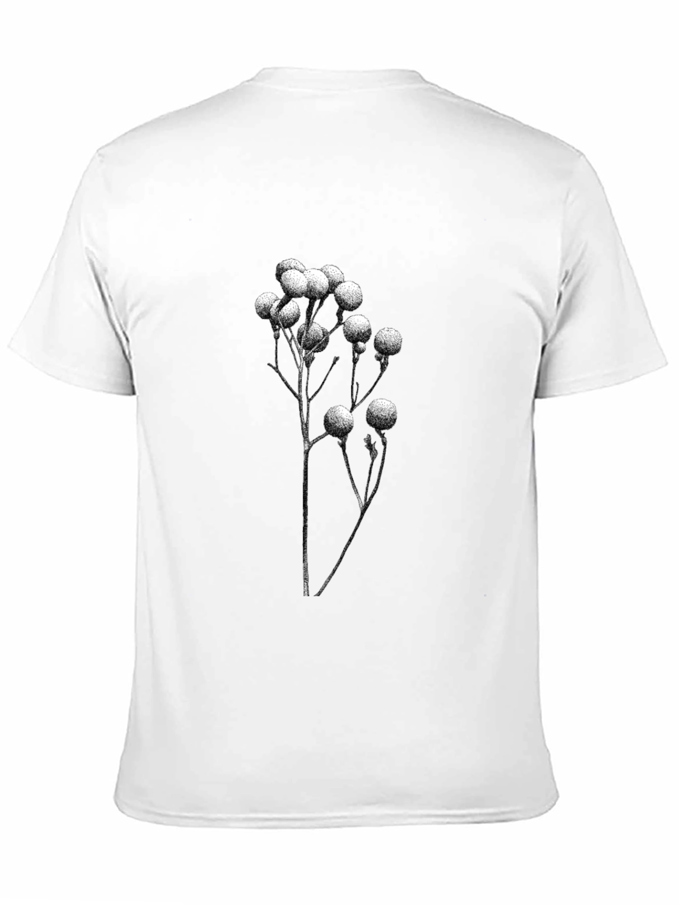 Black Botanical Print Black T-Shirt view 11