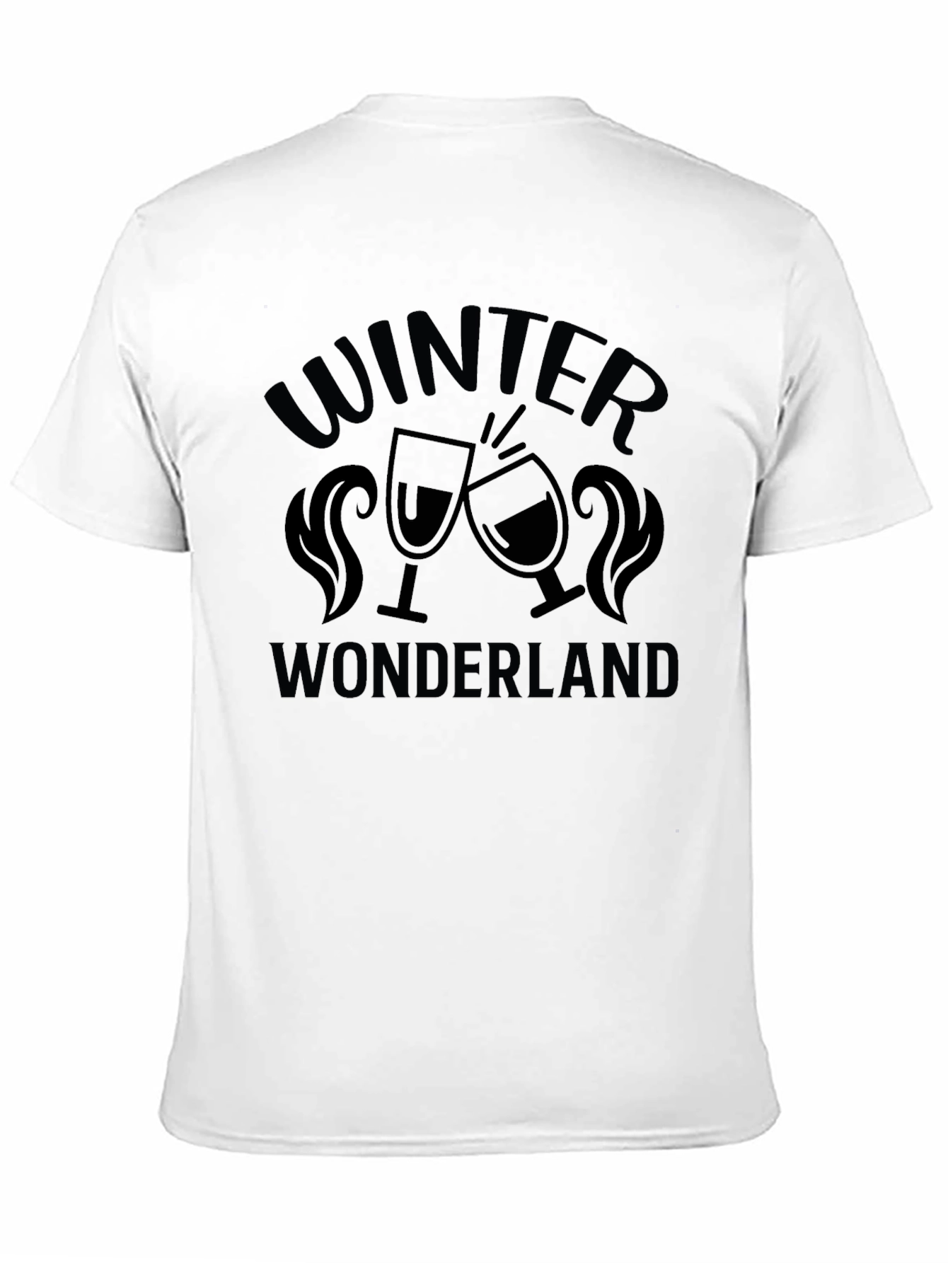Black Winter Wonderland T-Shirt, Black, Holiday Cheer view 11