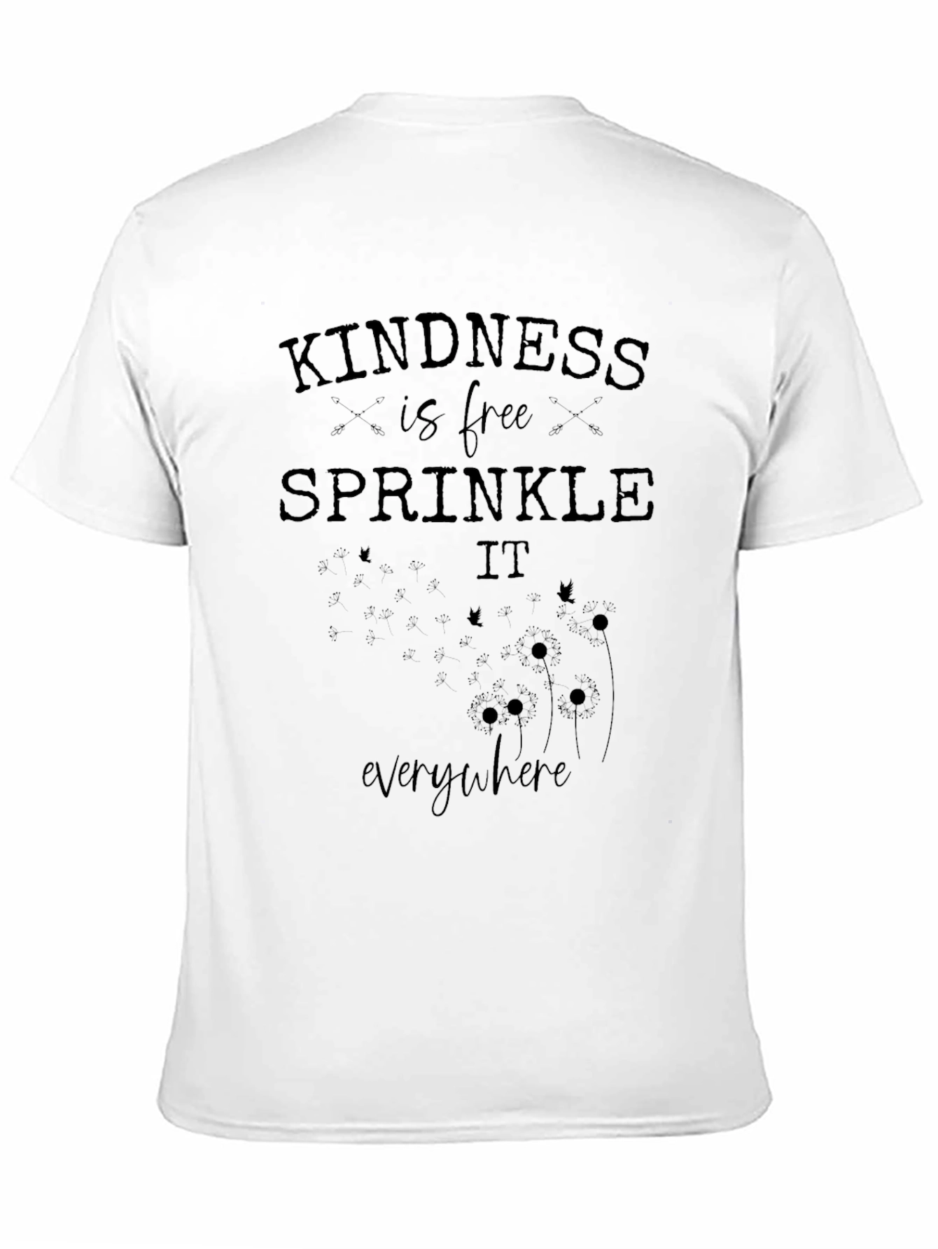 Black Kindness is Free Graphic Tee - Black Cotton Blend view 11
