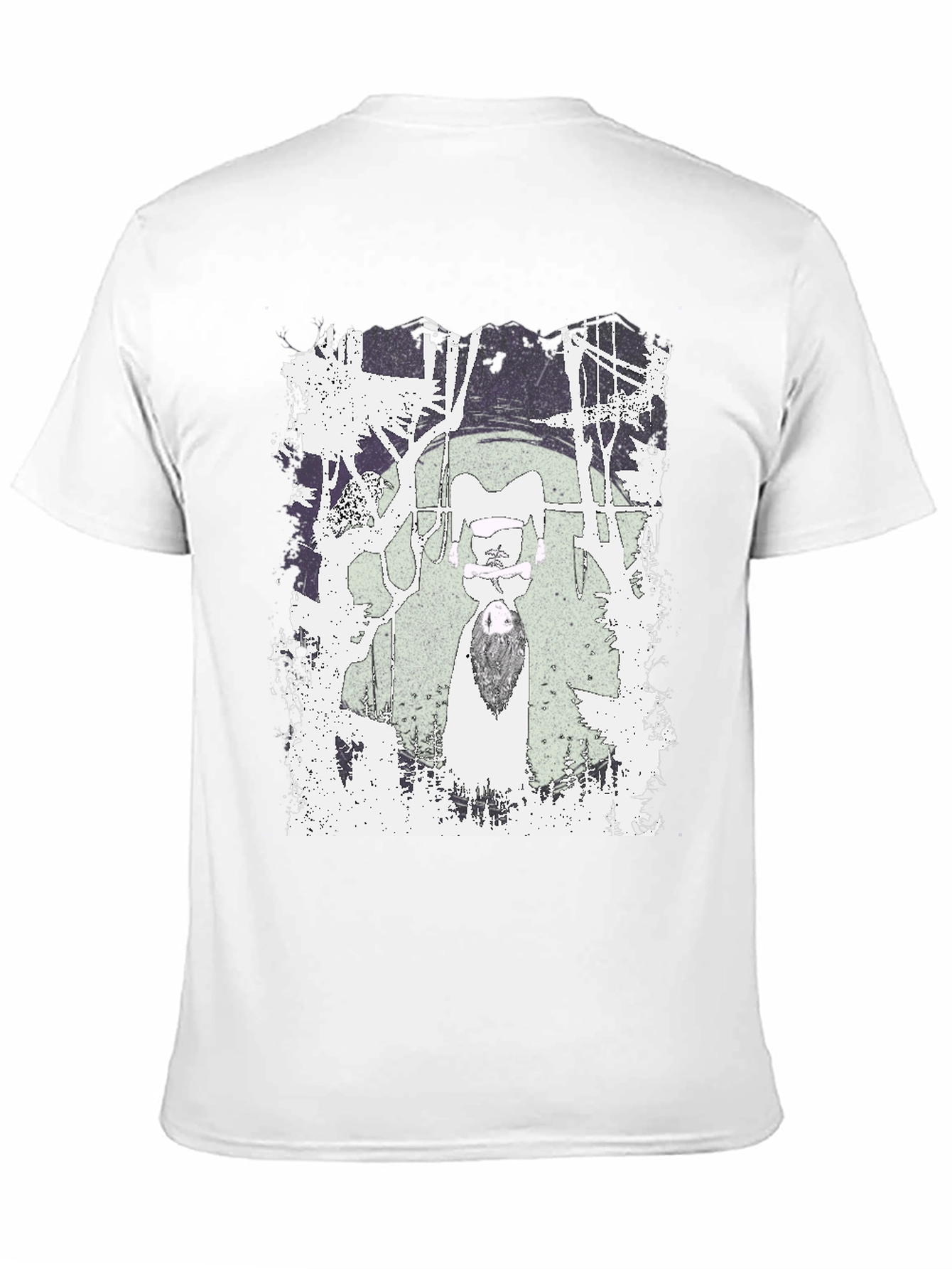 Black Graphic Tee - Unique Design on Black Cotton view 11