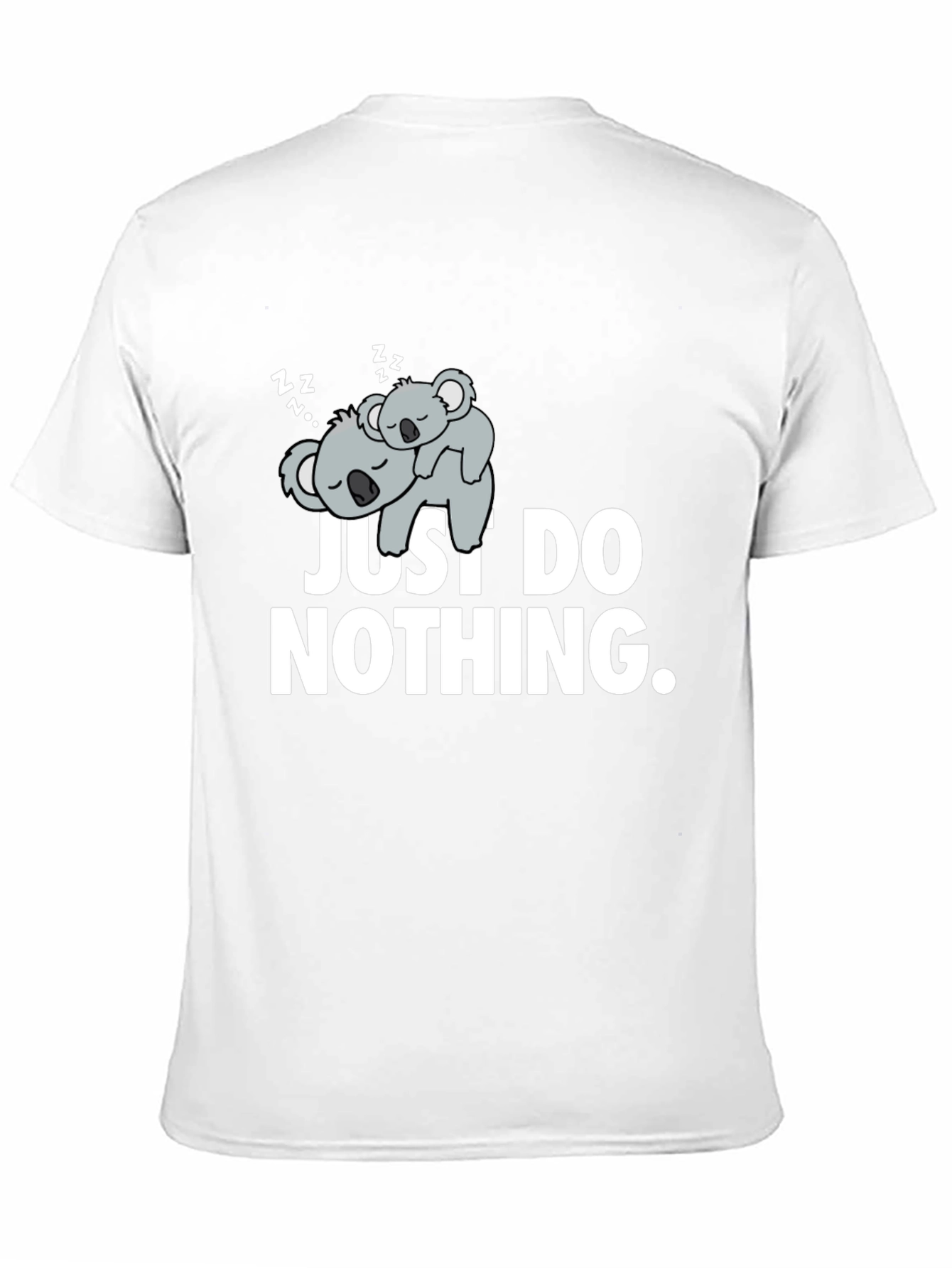 Black Lazy Koala Graphic T-Shirt - Just Do Nothing view 11