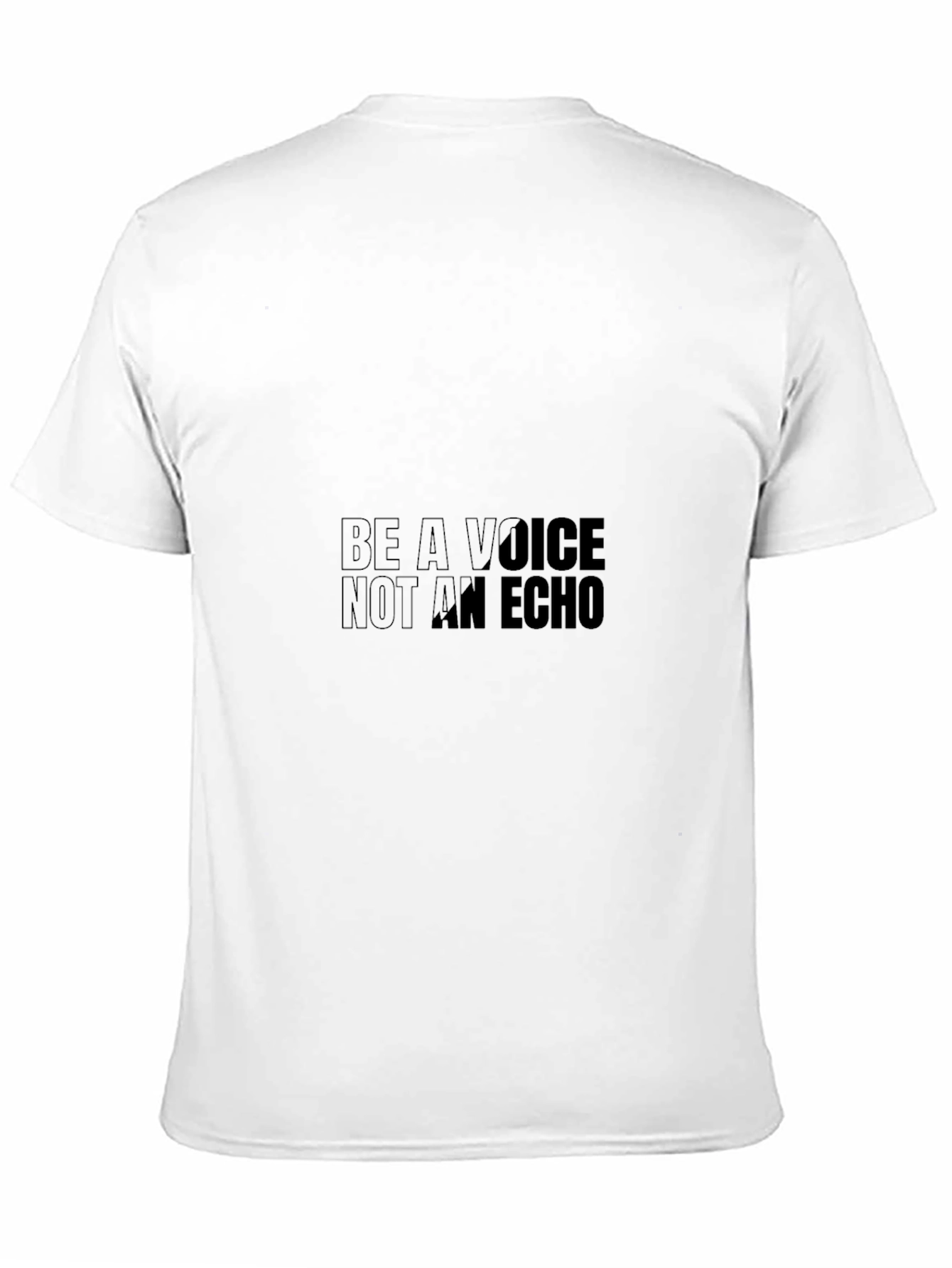 Black Be A Voice Graphic T-Shirt - Motivational Design view 11