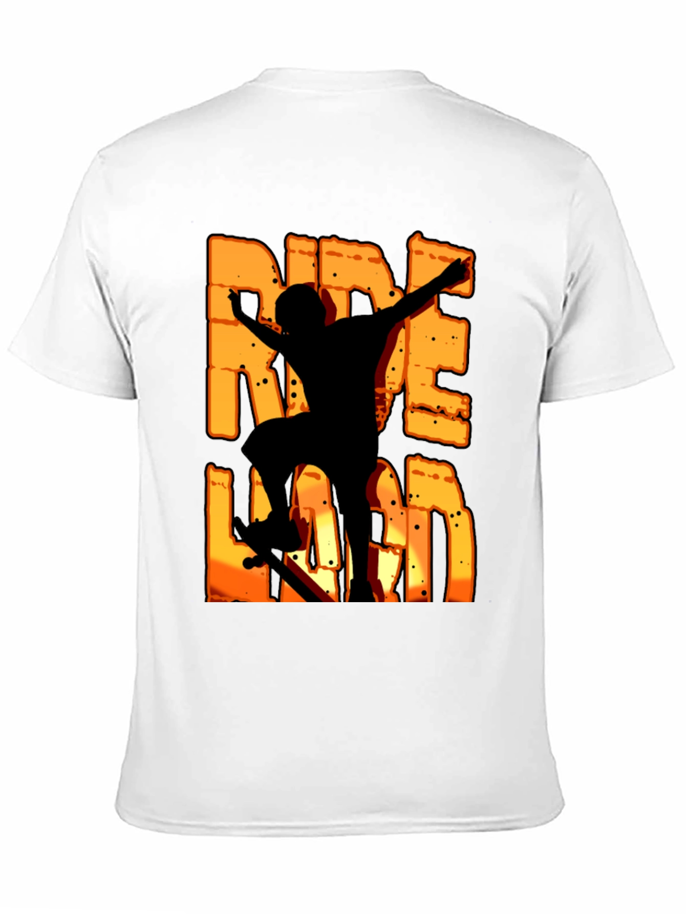 Black Ride Hard Black Graphic T-Shirt view 11