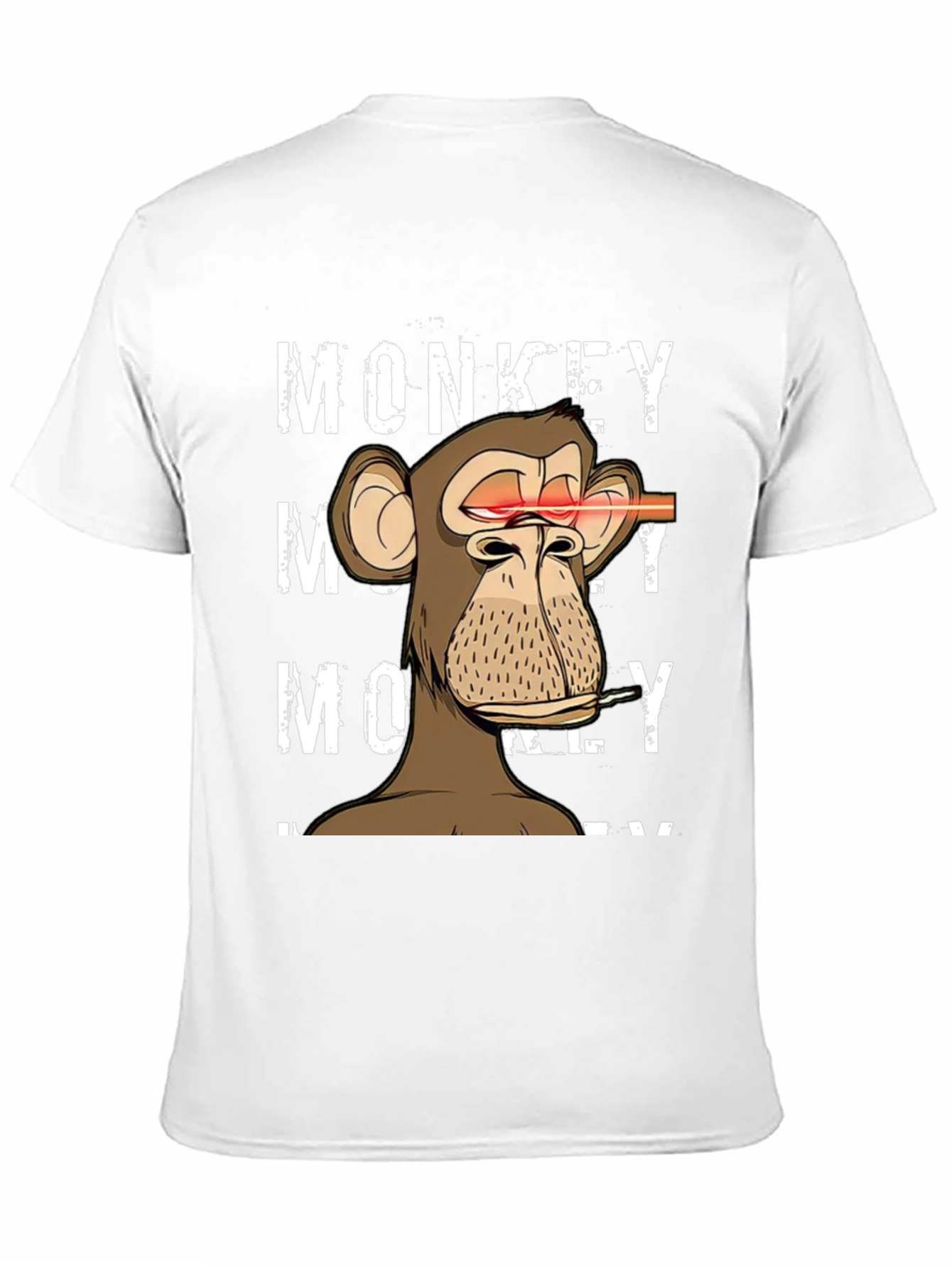 Black Monkey Laser Eyes Graphic T-Shirt view 11