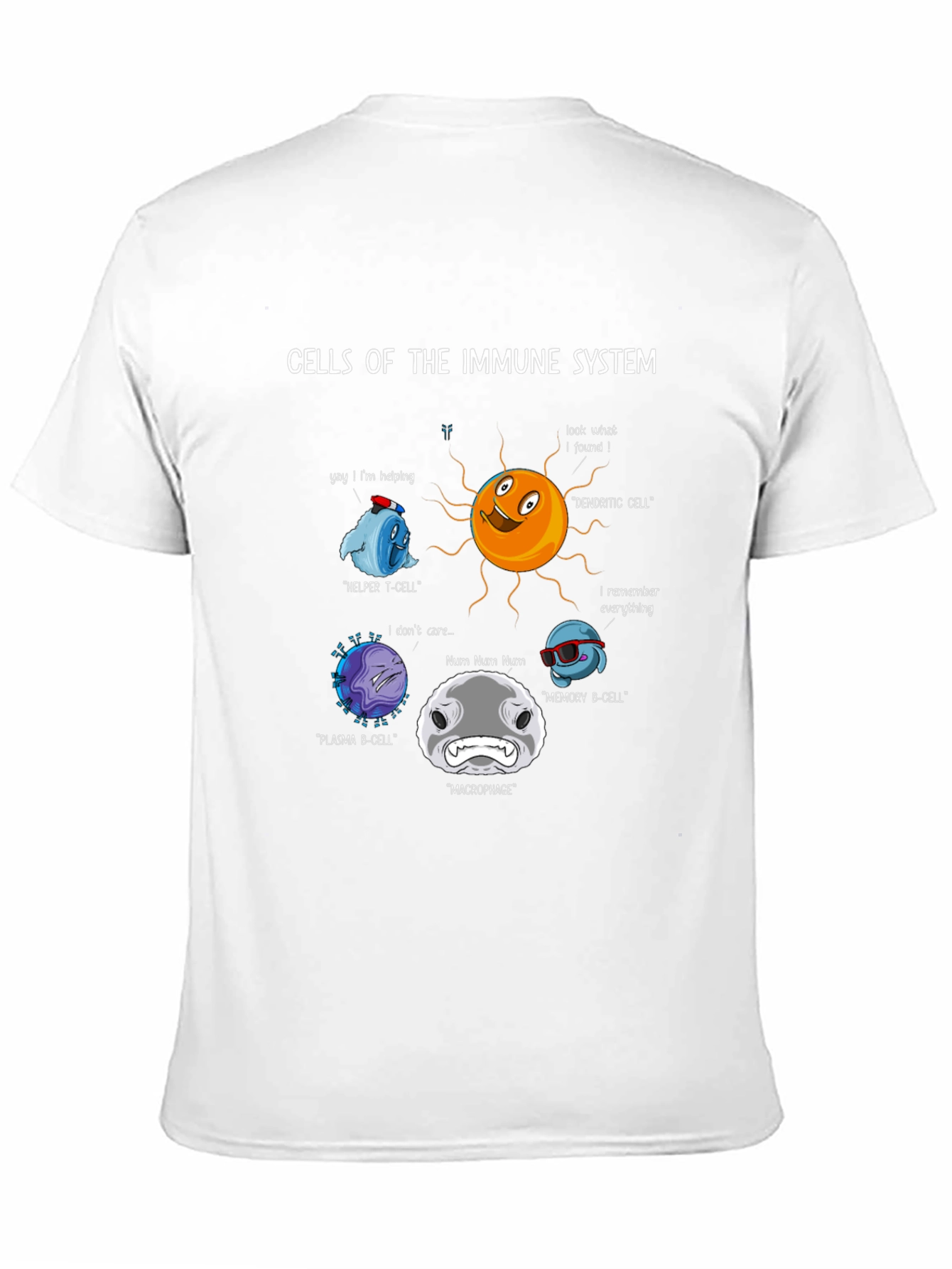 Black Immune System Cells Graphic T-Shirt view 11
