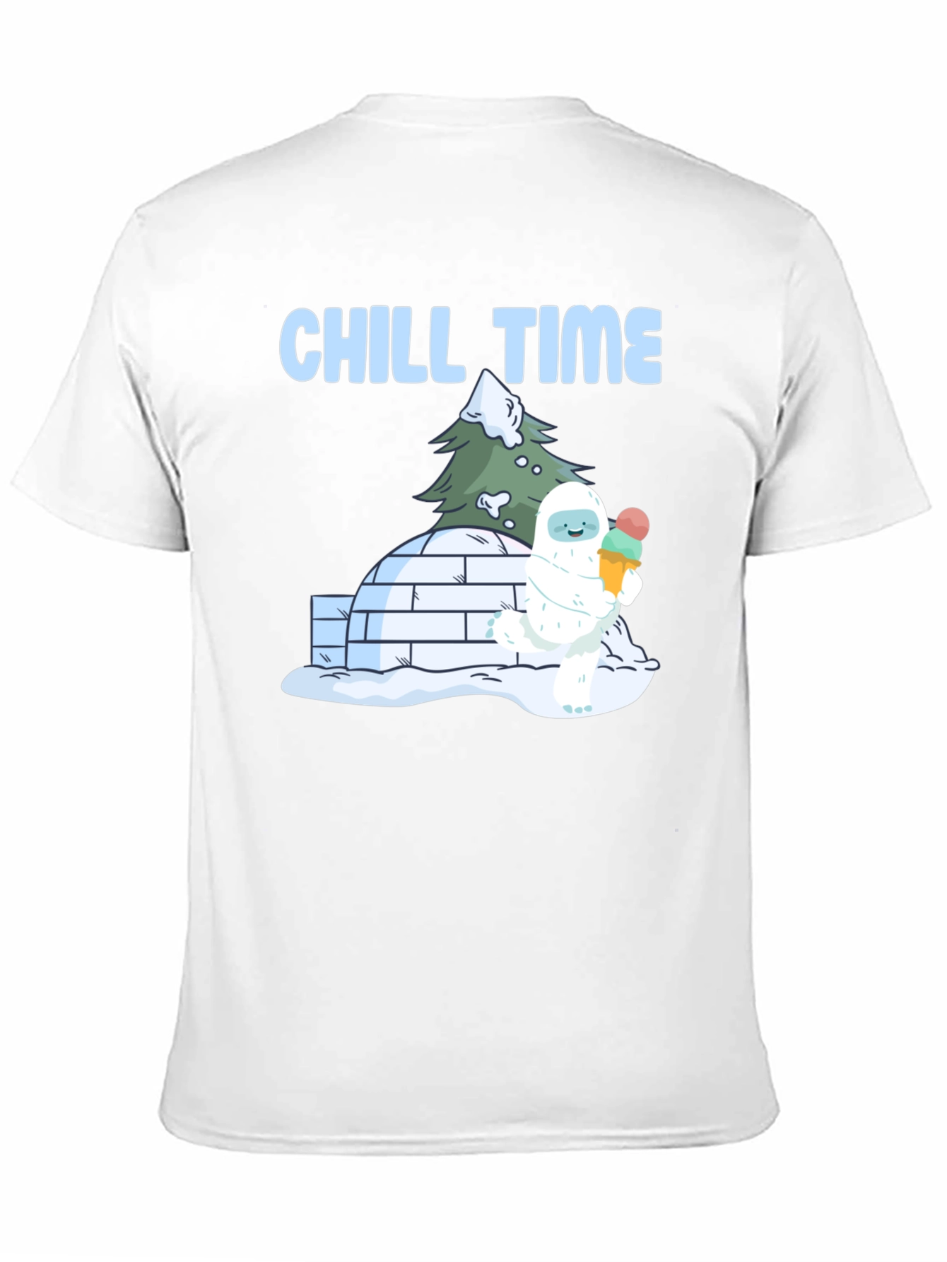 Black Chill Time Yeti Ice Cream T-Shirt view 11