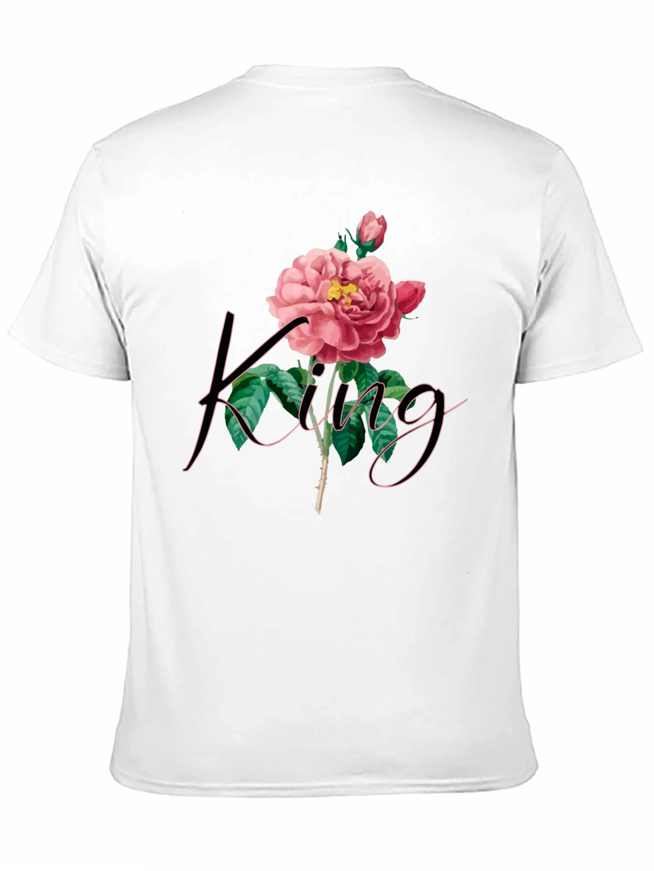 Black King Rose Graphic Tee - Men's Black T-Shirt view 11