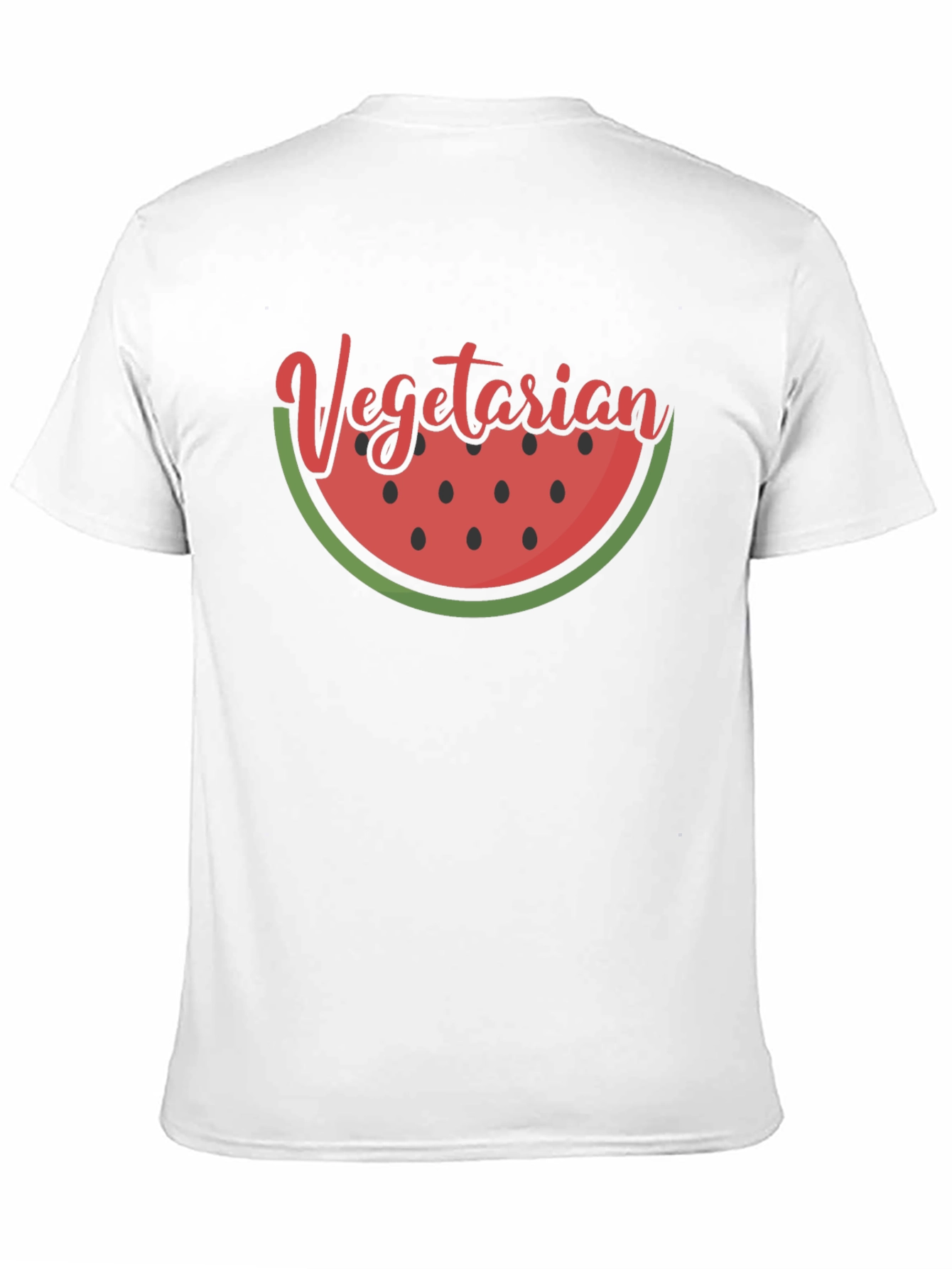 Black Vegetarian Watermelon Slice Graphic Tee view 11
