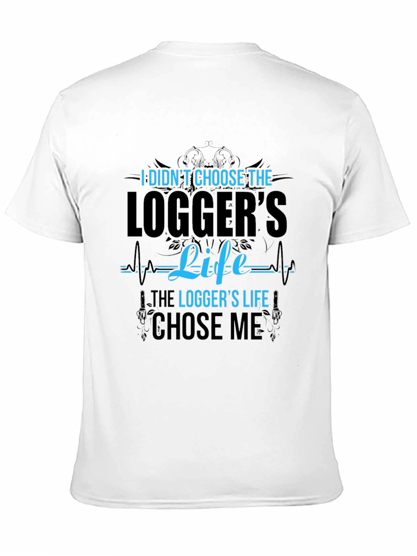 Black Logger's Life Black Cotton Graphic Tee view 11