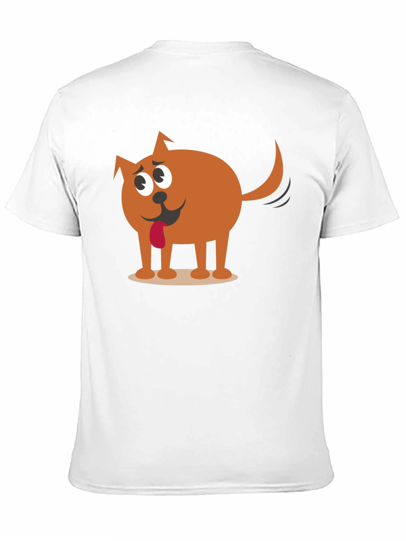 Black Funny Cartoon Dog Graphic Black T-Shirt view 11