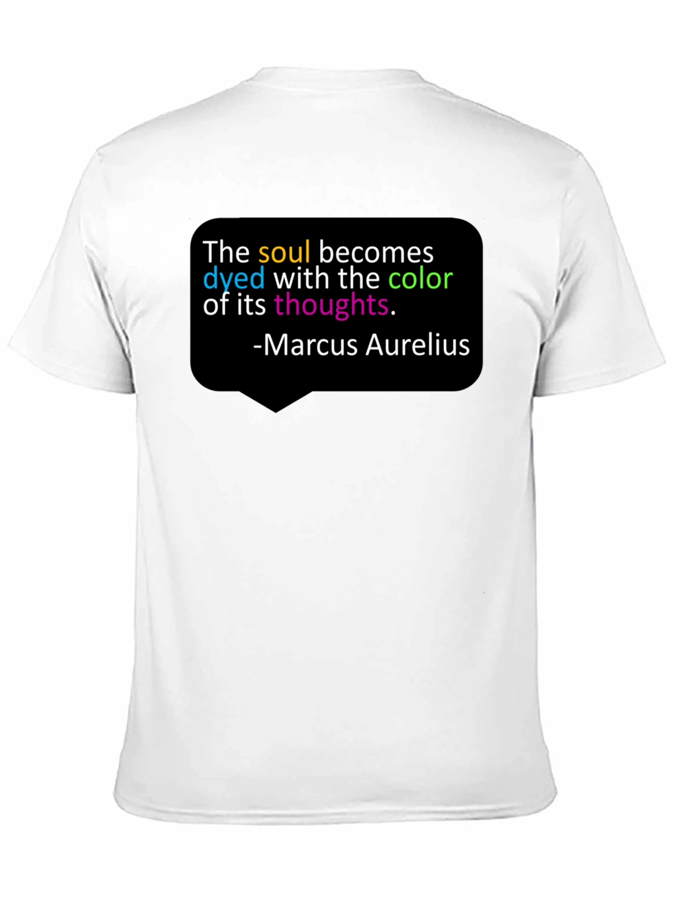 Black Soul Color Marcus Aurelius Graphic Tee view 11