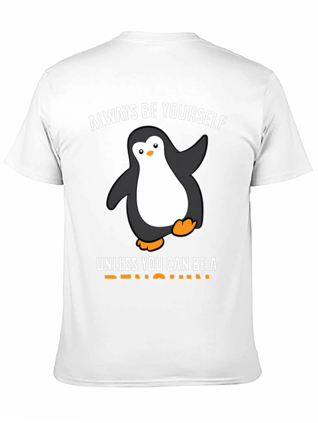 Black Funny Penguin Graphic T-Shirt - Be Yourself! view 11