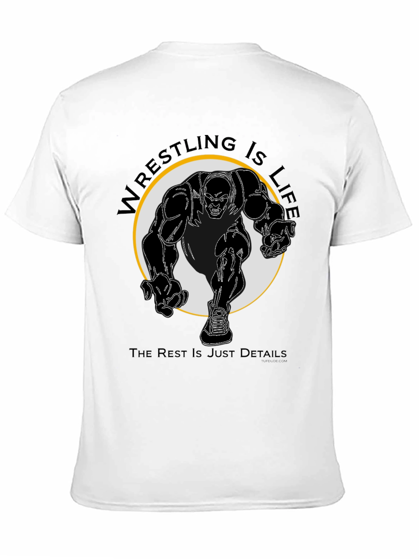 Black Wrestling Is Life Black T-Shirt view 11