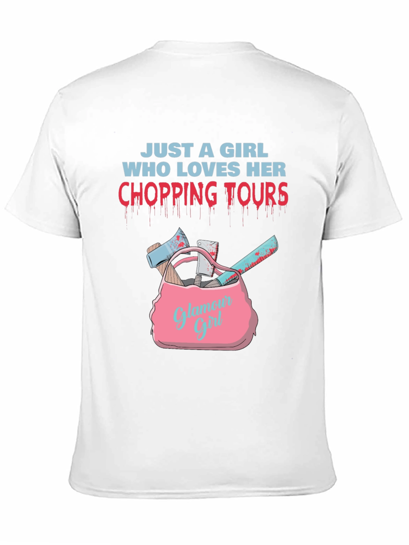 Black Chopping Tours Girl T-Shirt - Horror Glam Tee view 11