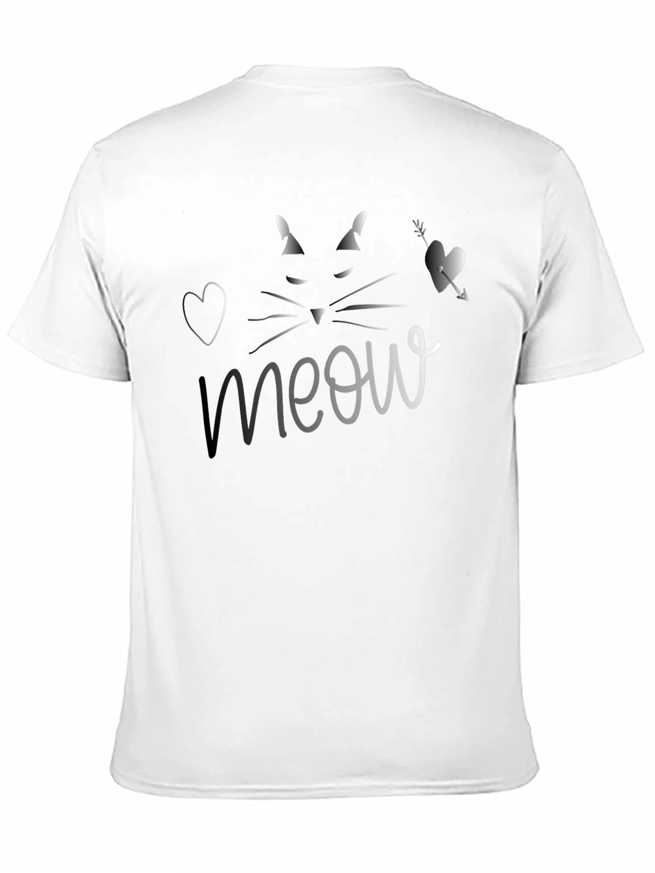 Black Meow Cat Graphic Tee -  Casual Style view 11