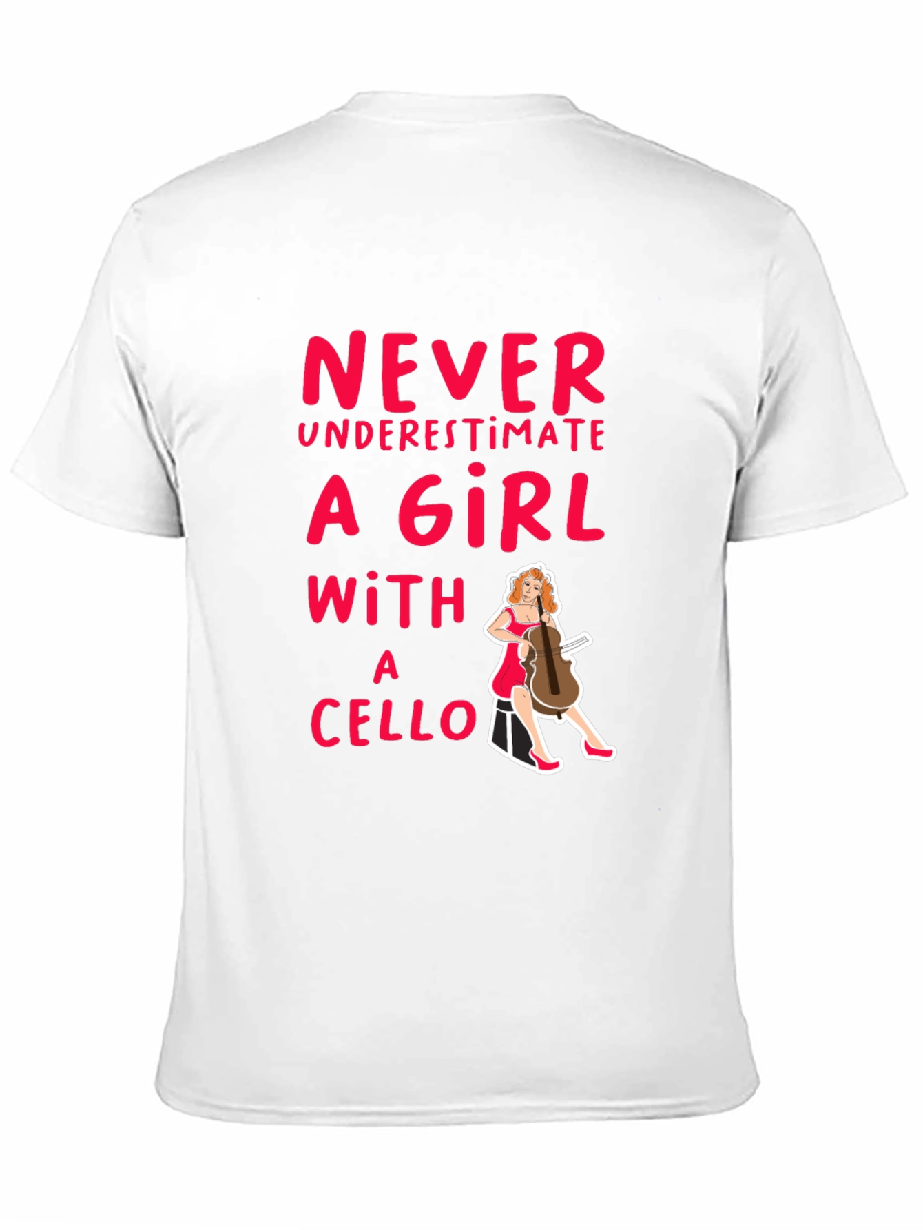 Black Never Underestimate A Girl With A Cello Black T-Shirt view 11