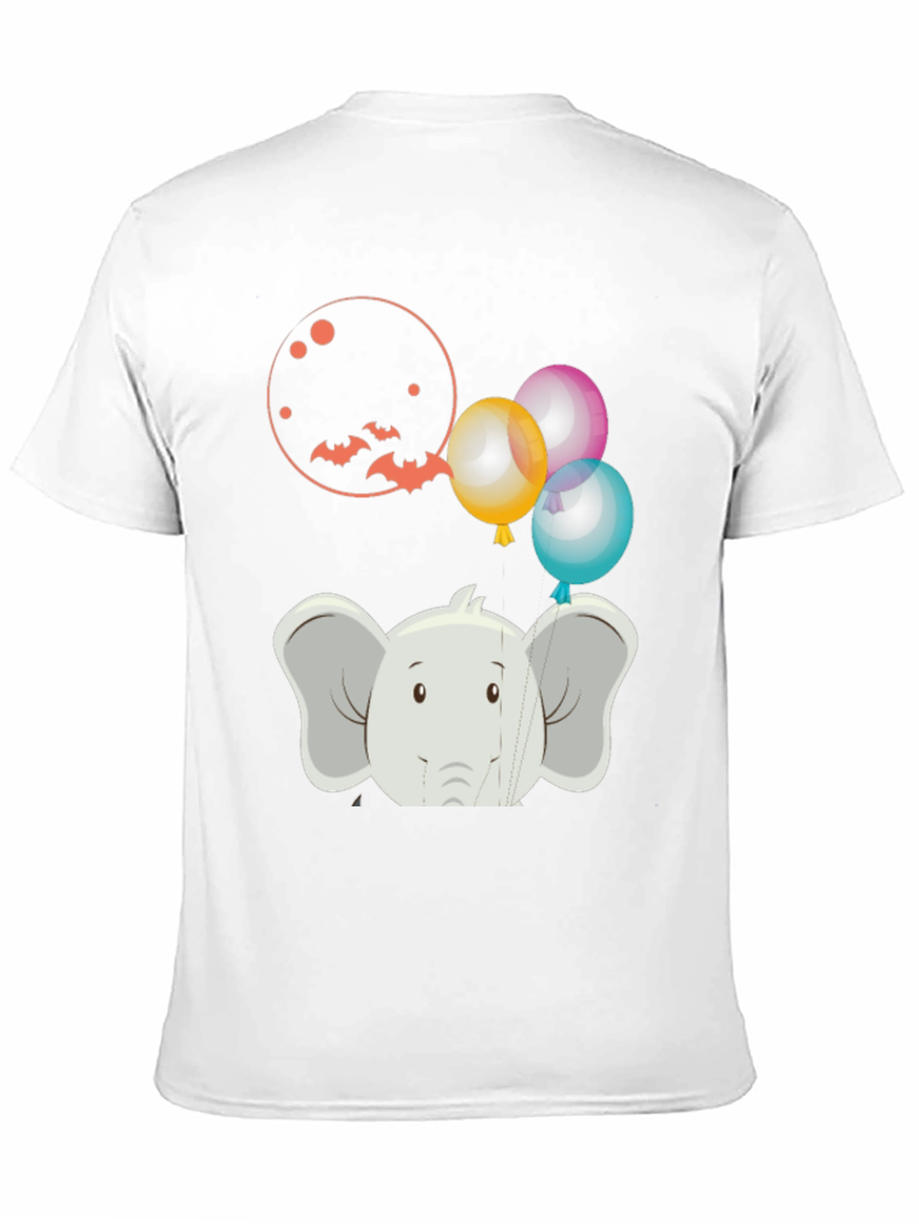 Black Elephant Balloons Graphic Tee - Fun & Unique view 11
