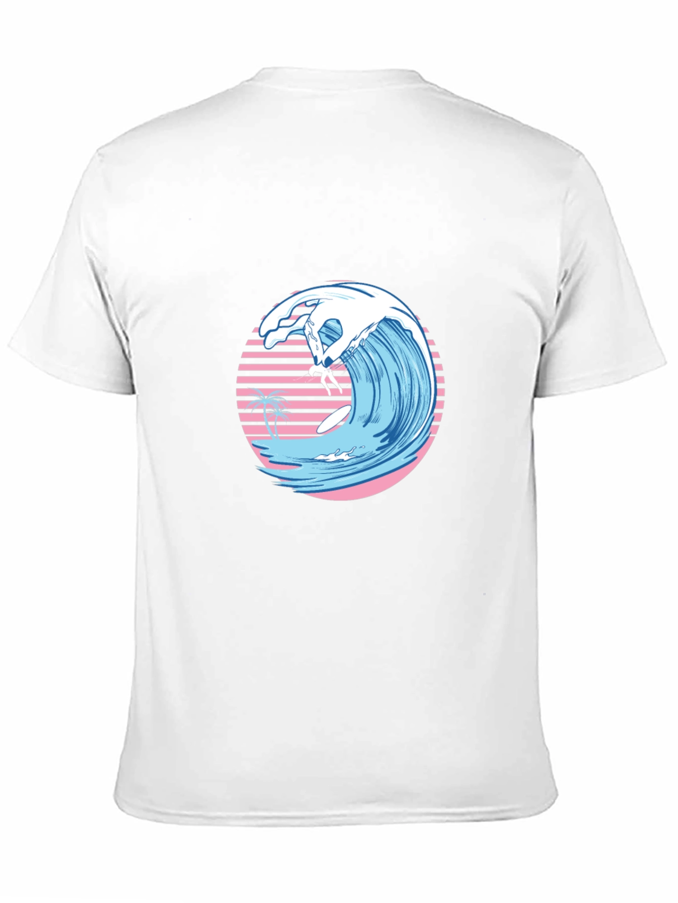 Black Retro Wave Surfer Graphic Tee view 11