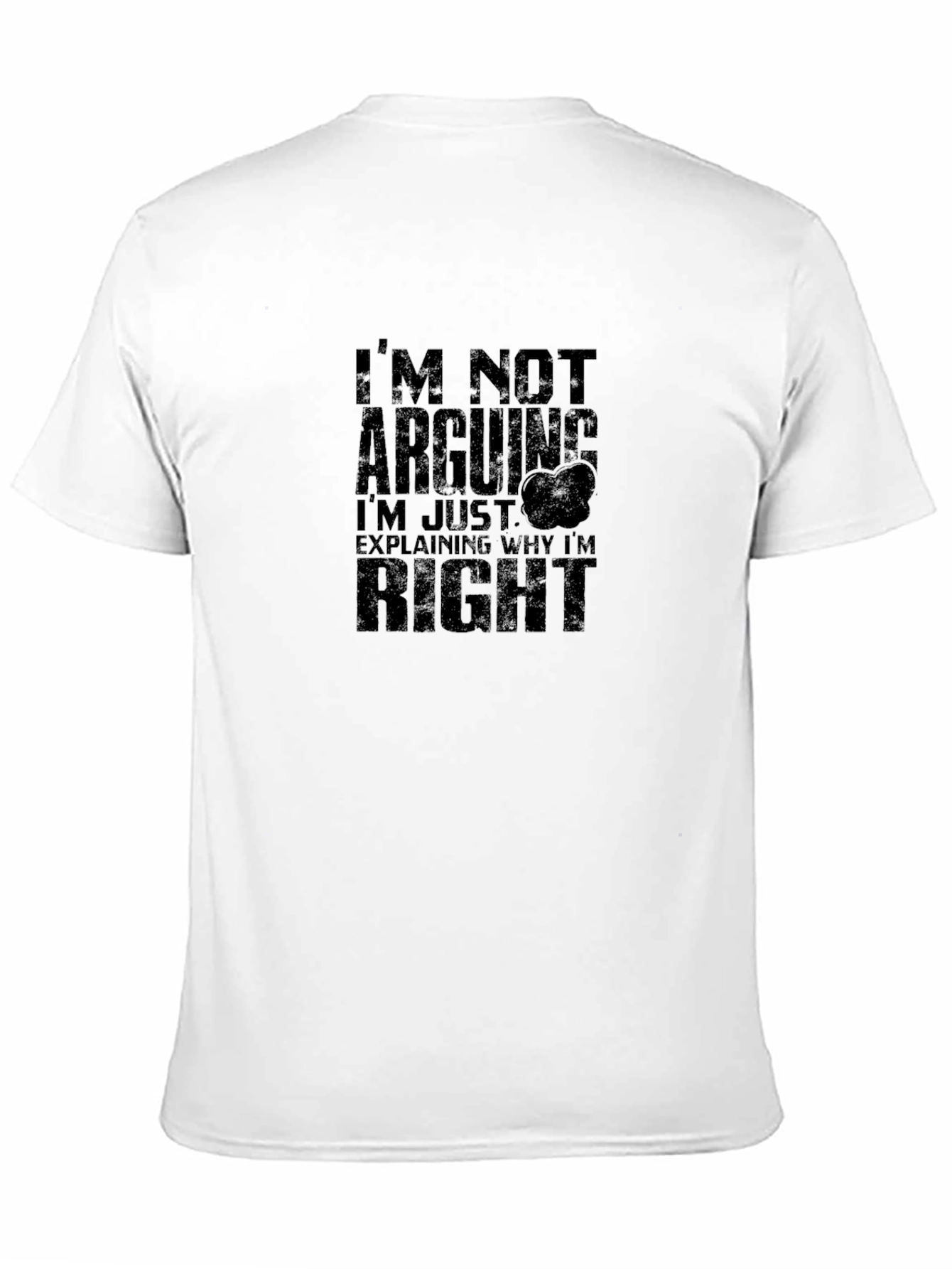 Black Funny "I'm Not Arguing" Black Graphic Tee view 11