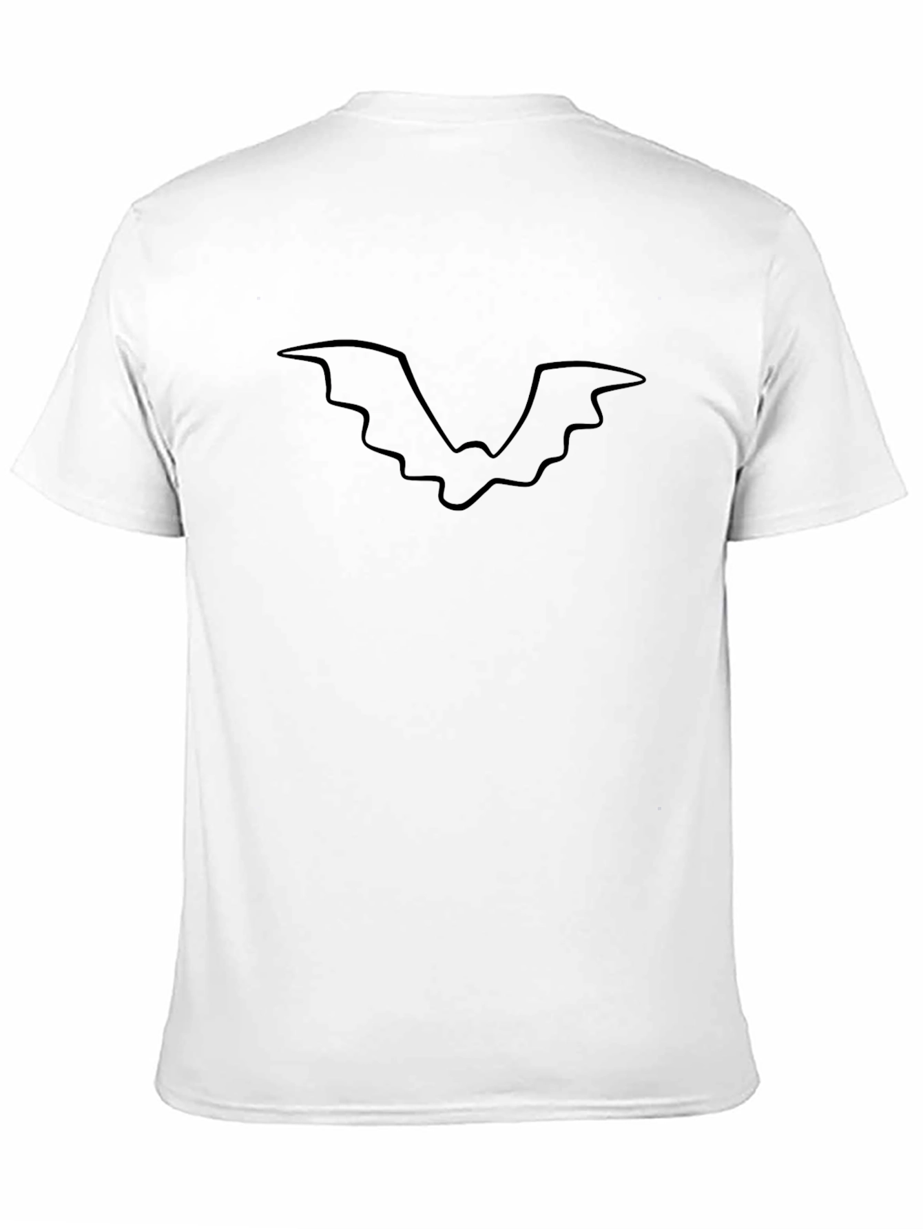 Black Bat Silhouette Graphic Black T-Shirt view 11