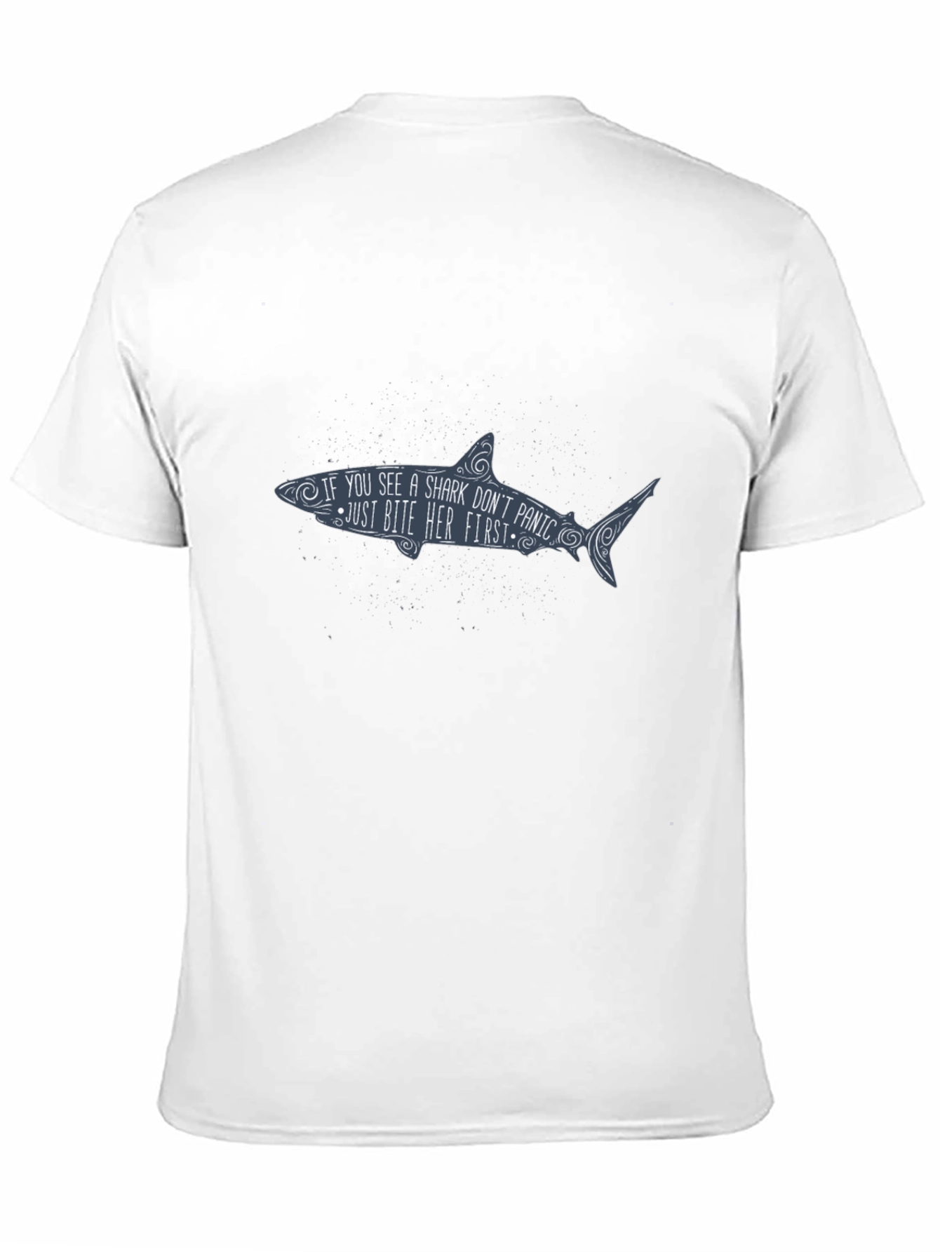 Black Shark Bite Graphic T-Shirt - Funny Unisex Tee view 11